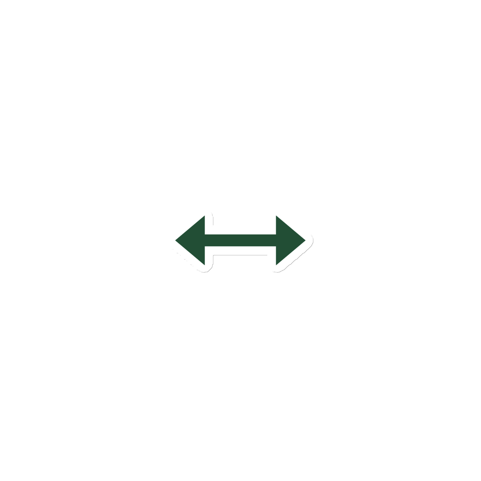 Forest Green Bidirectional Trail Arrow Die-Cut Magnet
