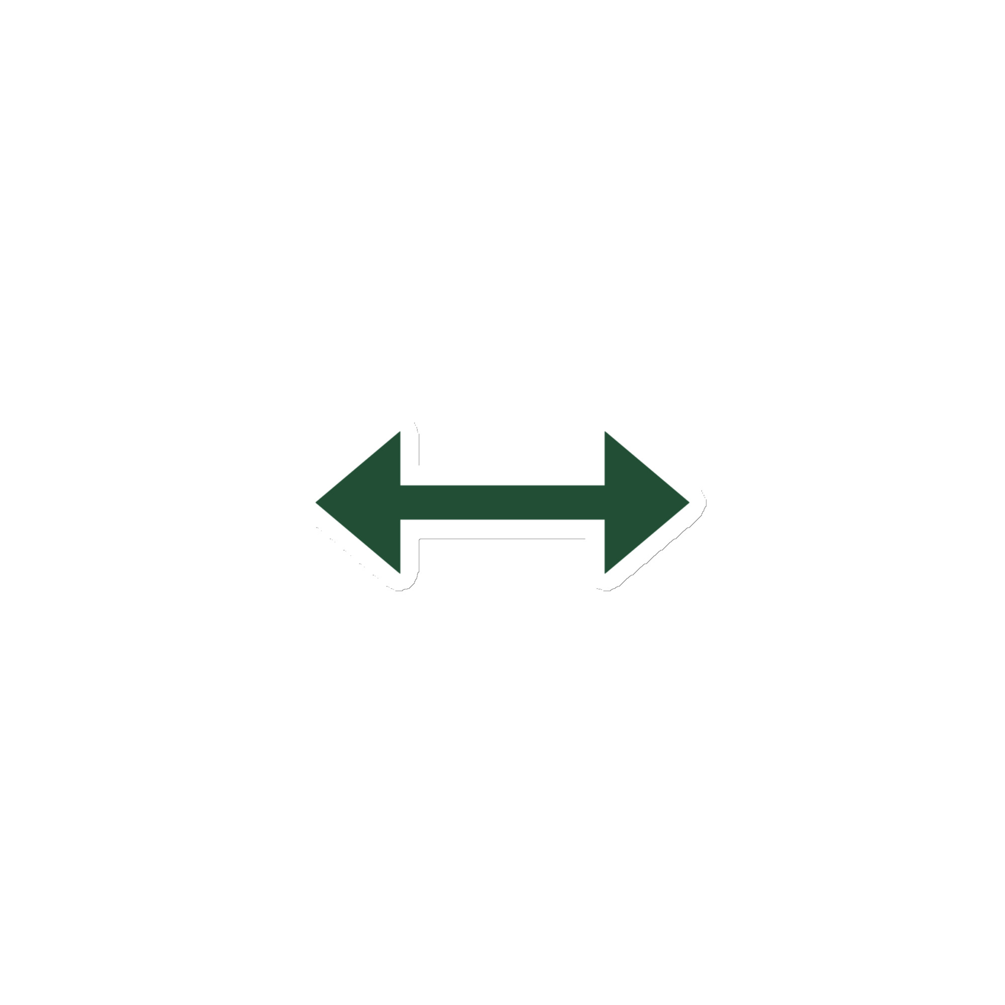 Forest Green Bidirectional Trail Arrow Die-Cut Magnet