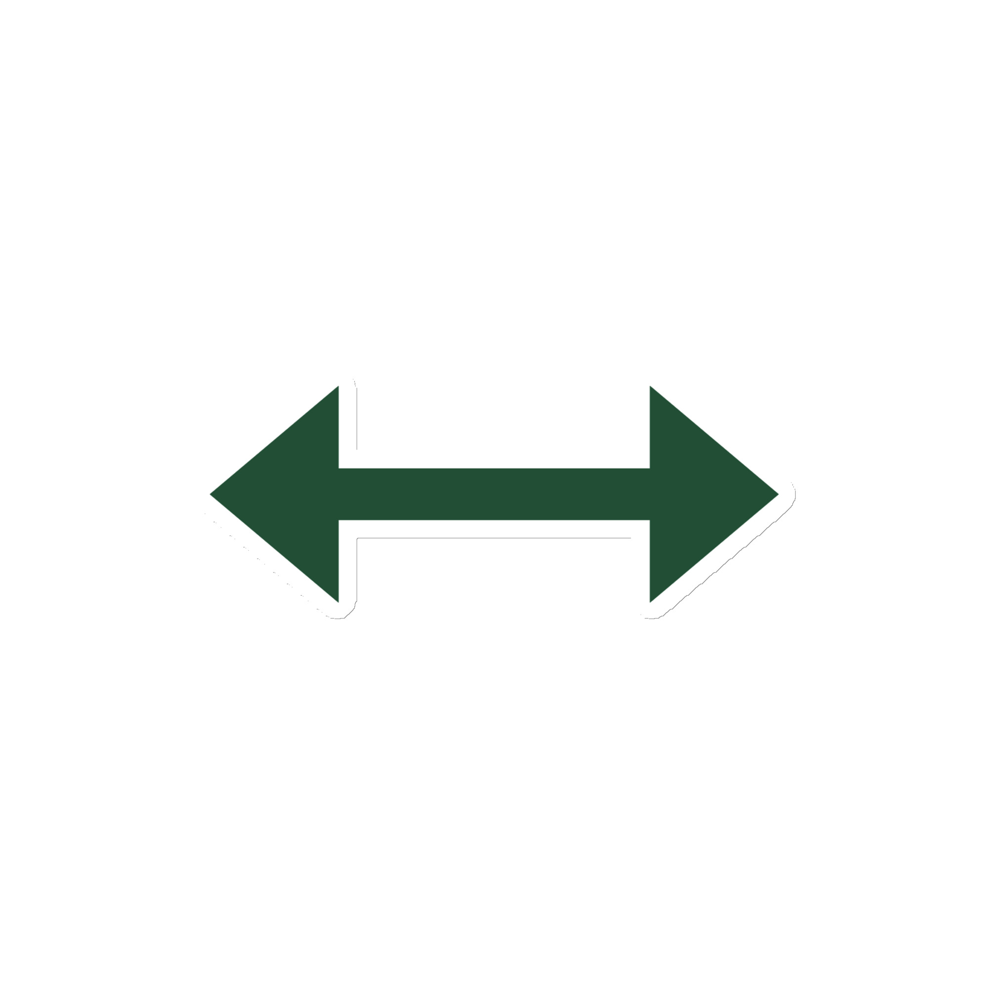 Forest Green Bidirectional Trail Arrow Die-Cut Magnet