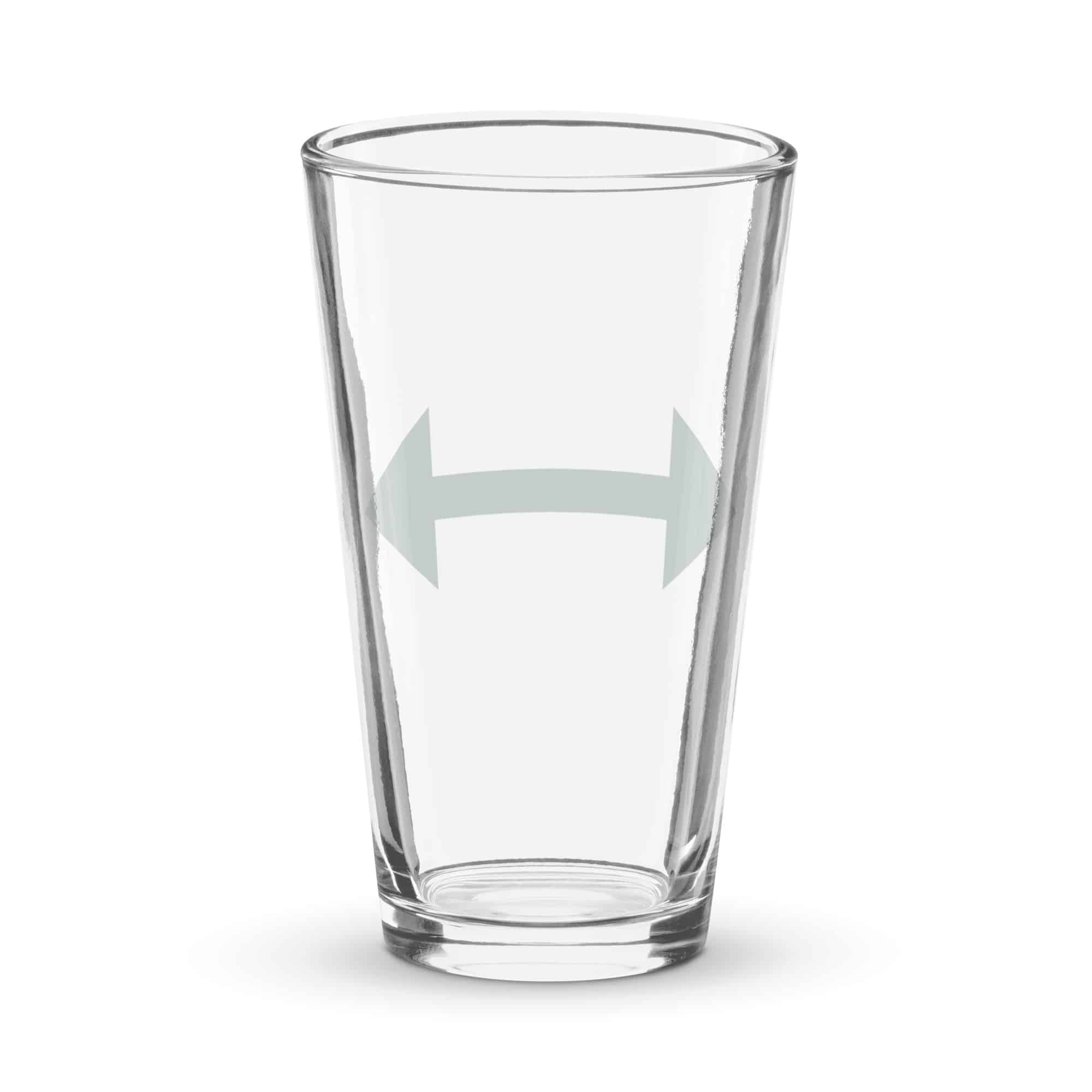 Forest Green Bidirectional Trail Arrow Pint Glass