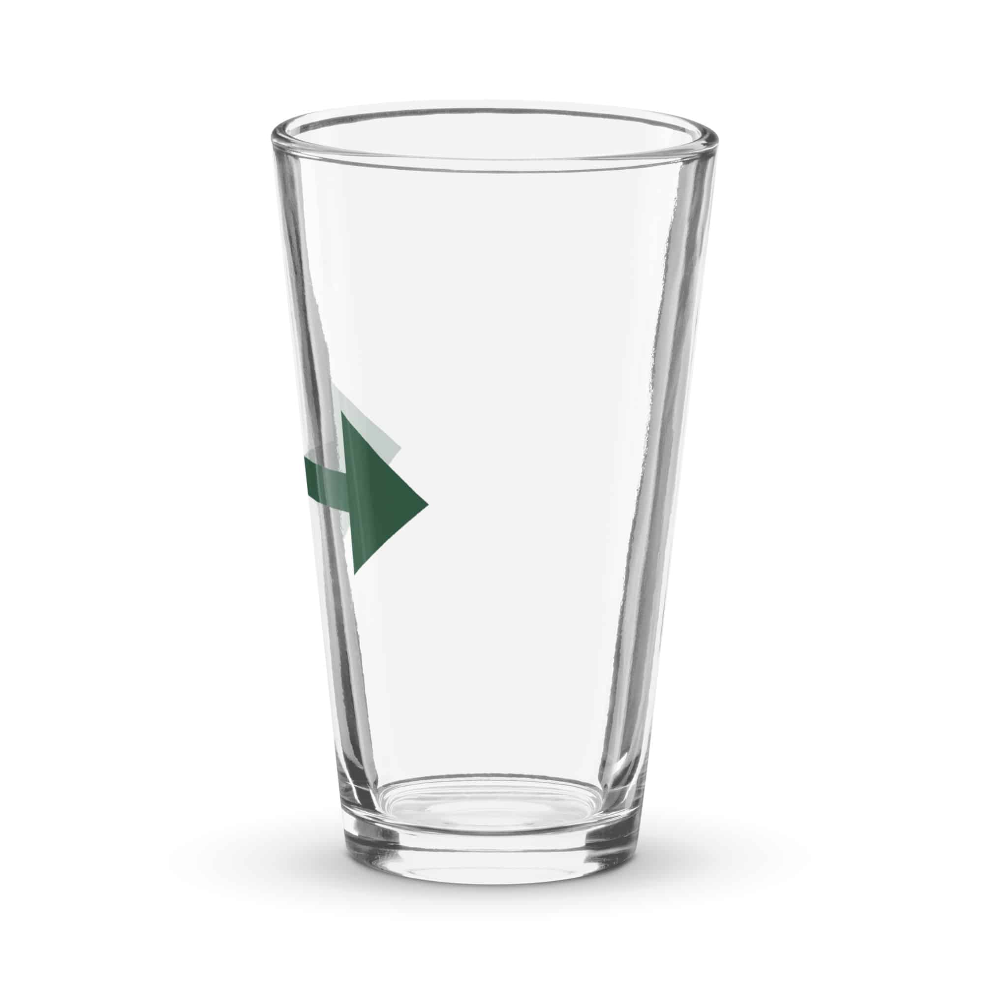 Forest Green Bidirectional Trail Arrow Pint Glass