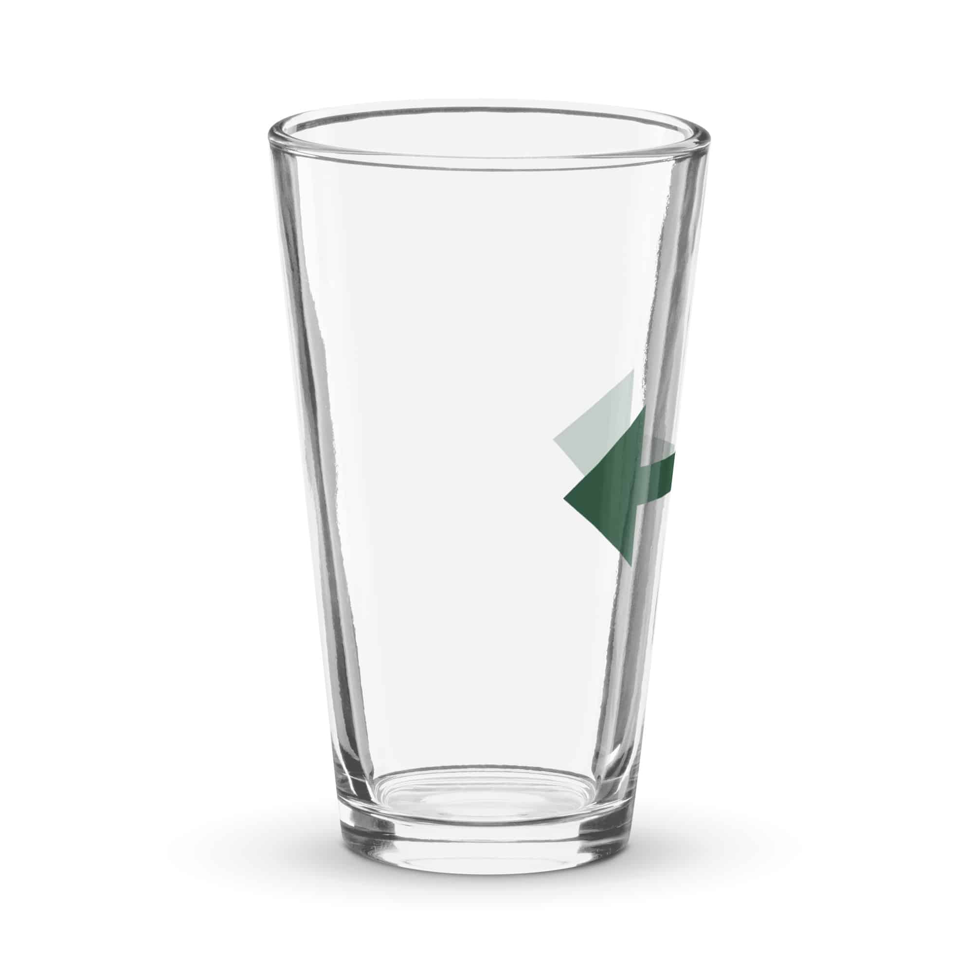 Forest Green Bidirectional Trail Arrow Pint Glass