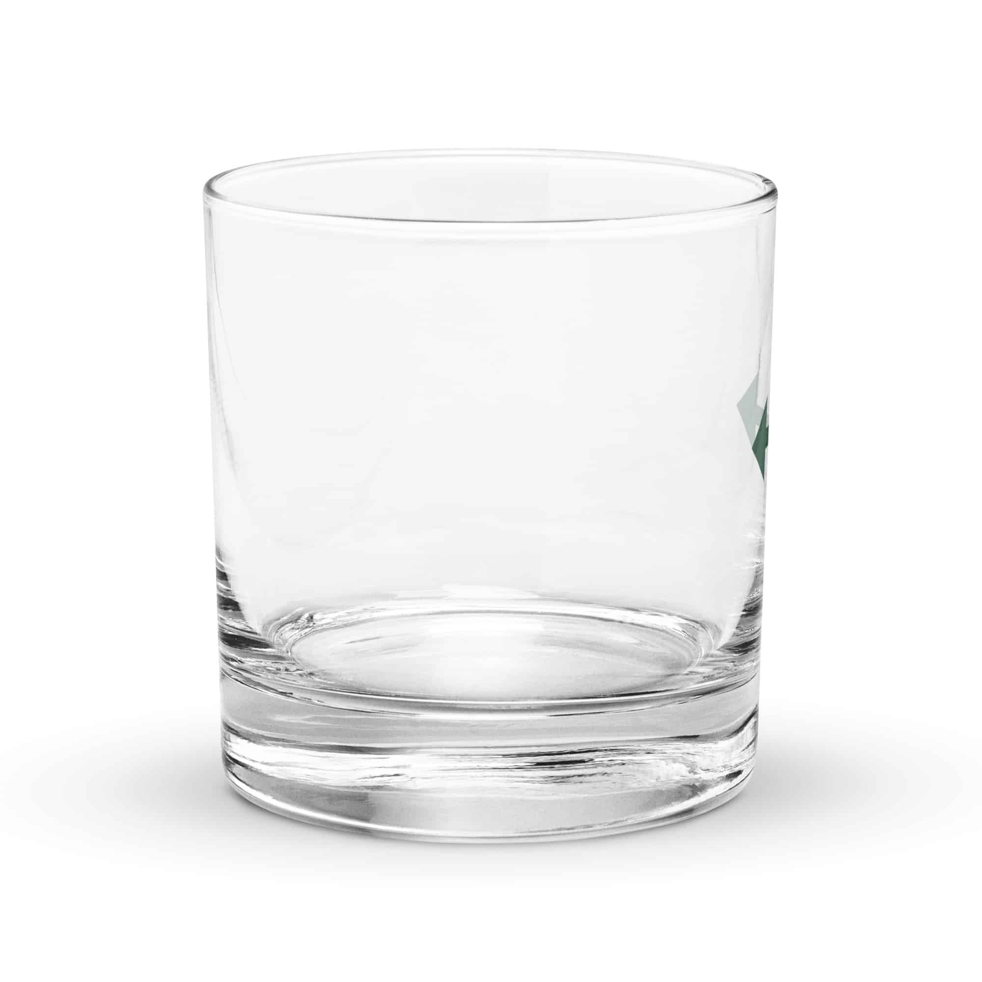 Forest Green Bidirectional Trail Arrow Rocks Glass