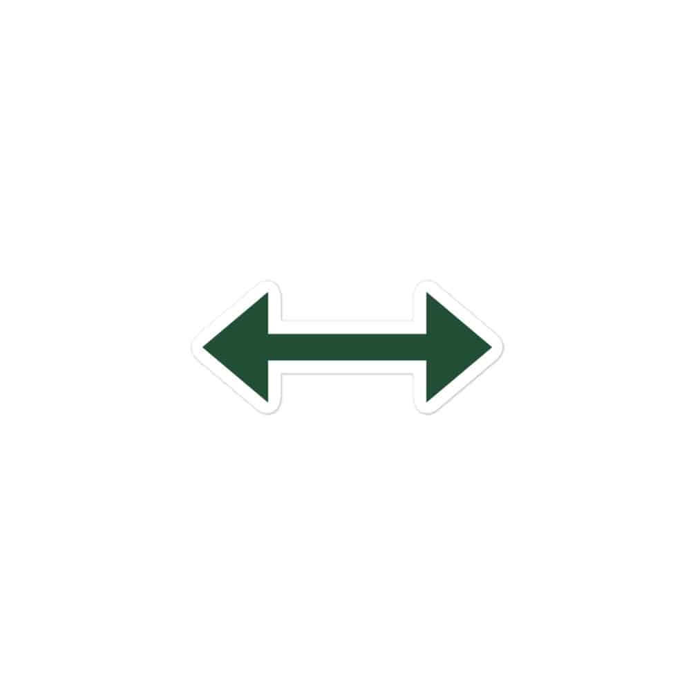 Forest Green Bidirectional Trail Arrow Vinyl Sticker