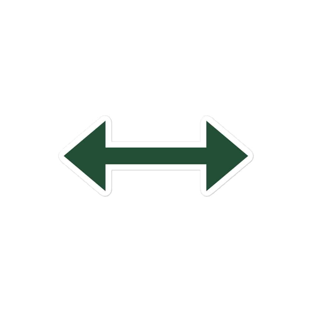 Forest Green Bidirectional Trail Arrow Vinyl Sticker
