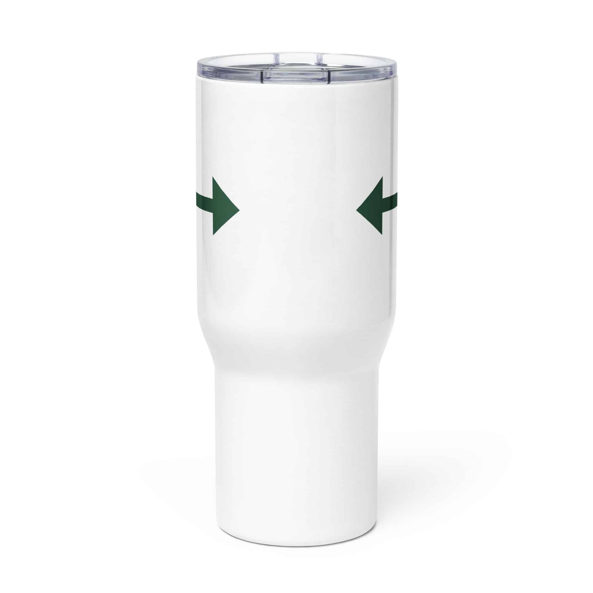 Forest Green Bidirectional Trail Arrow Travel Mug