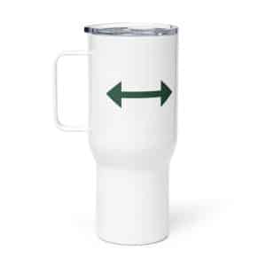 12 Bidirectional Trail Arrow Forest Green Travel Mug - 25 oz - Main