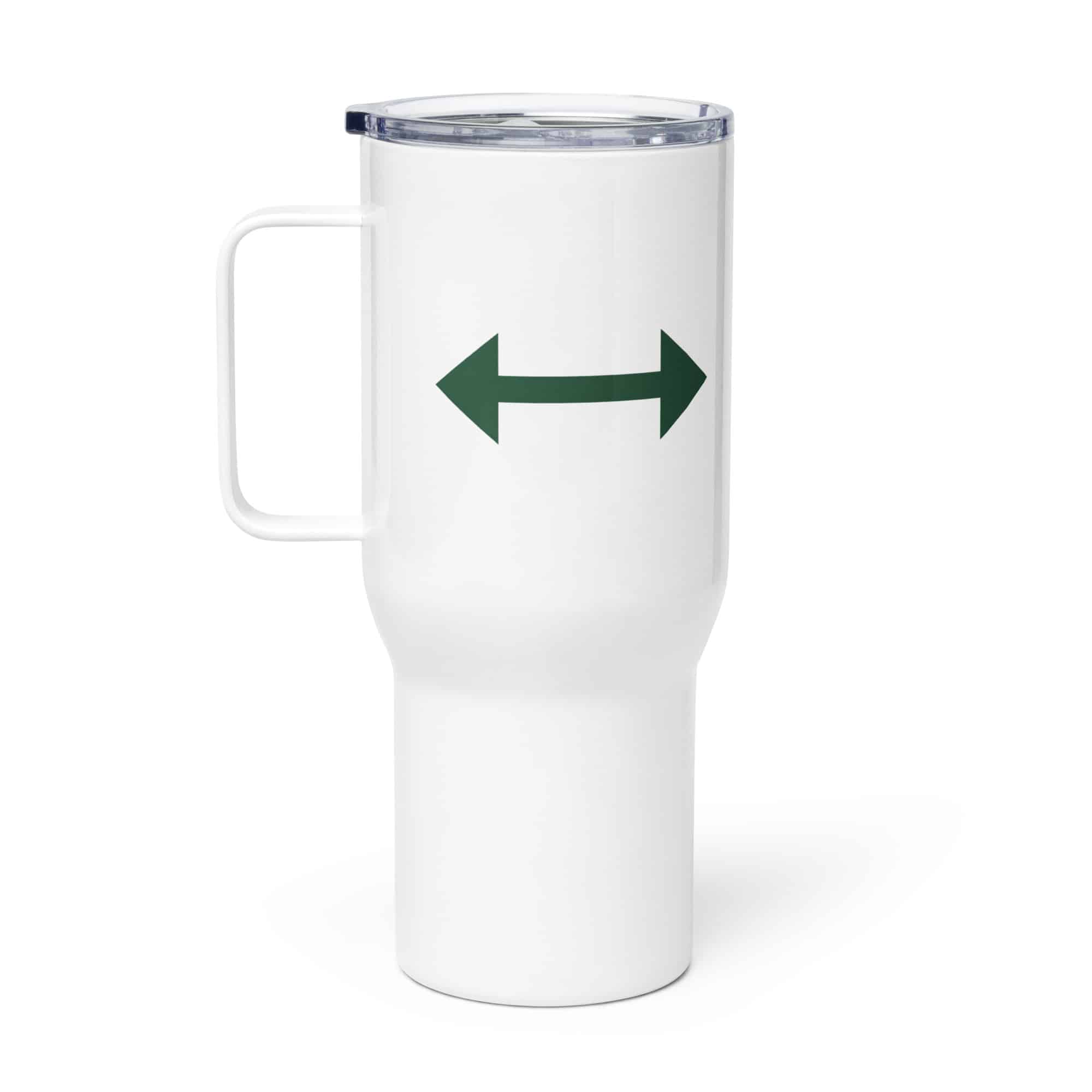 Forest Green Bidirectional Trail Arrow Travel Mug
