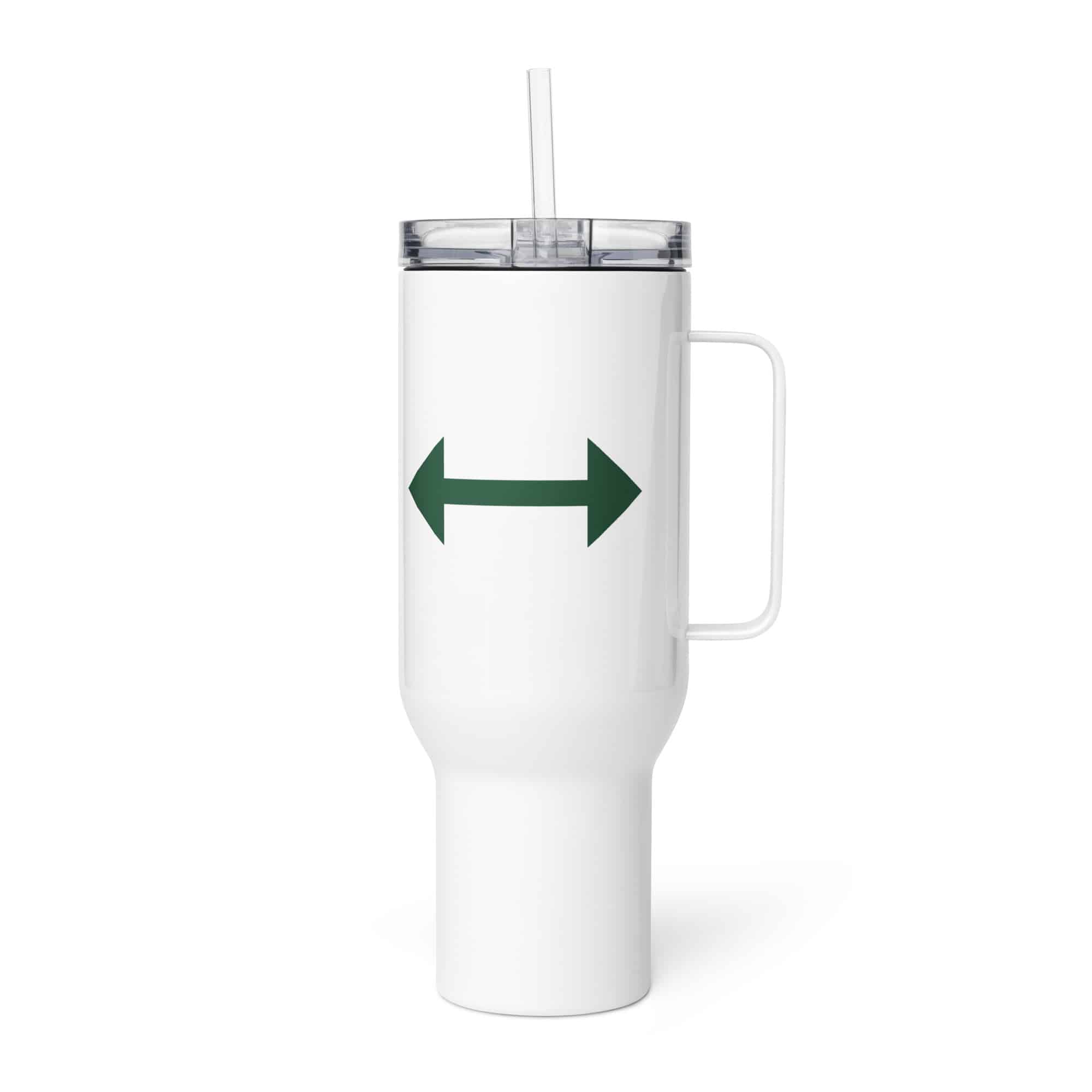 Forest Green Bidirectional Trail Arrow Travel Mug