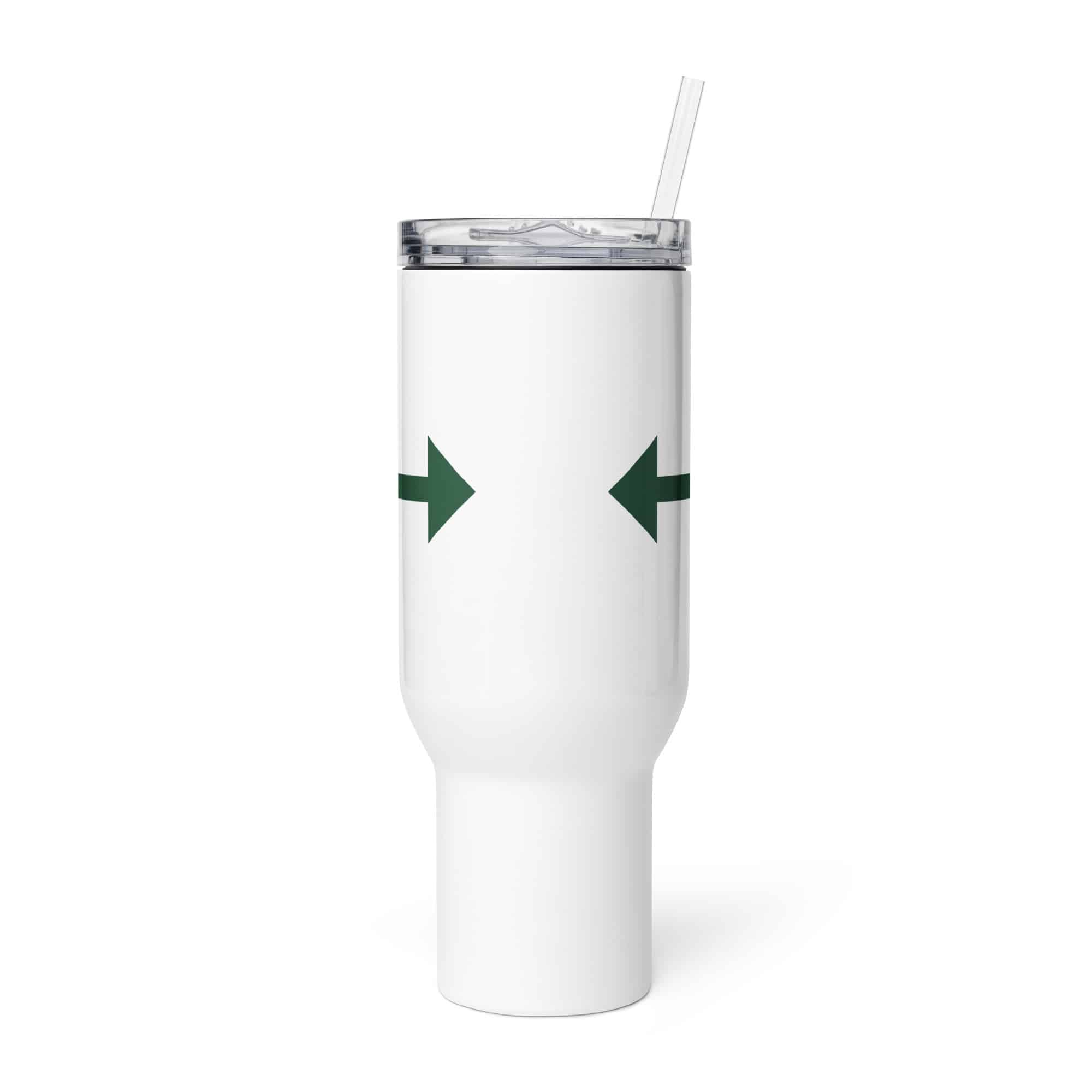 Forest Green Bidirectional Trail Arrow Travel Mug