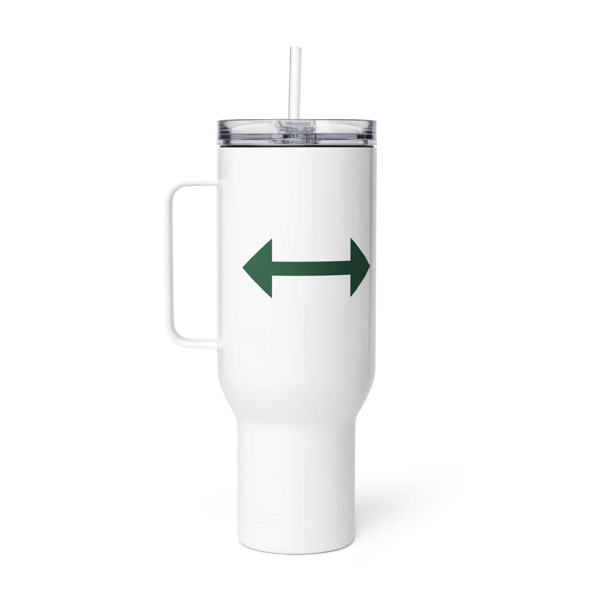 Forest Green Bidirectional Trail Arrow Travel Mug