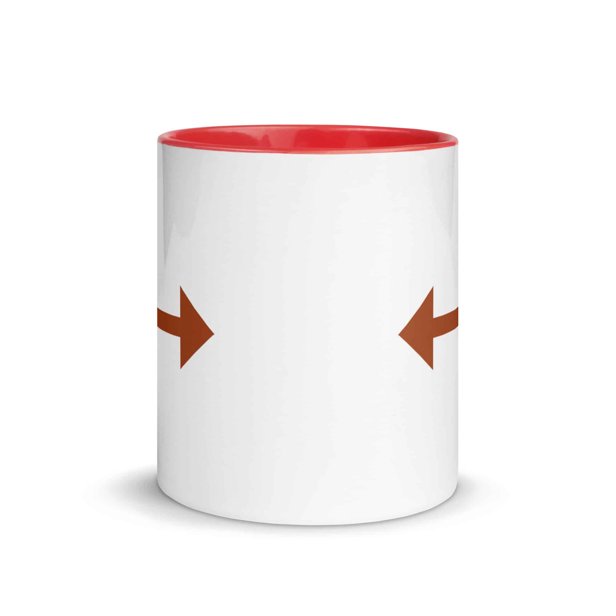 Terracotta Bidirectional Trail Arrow Color Inside Mug