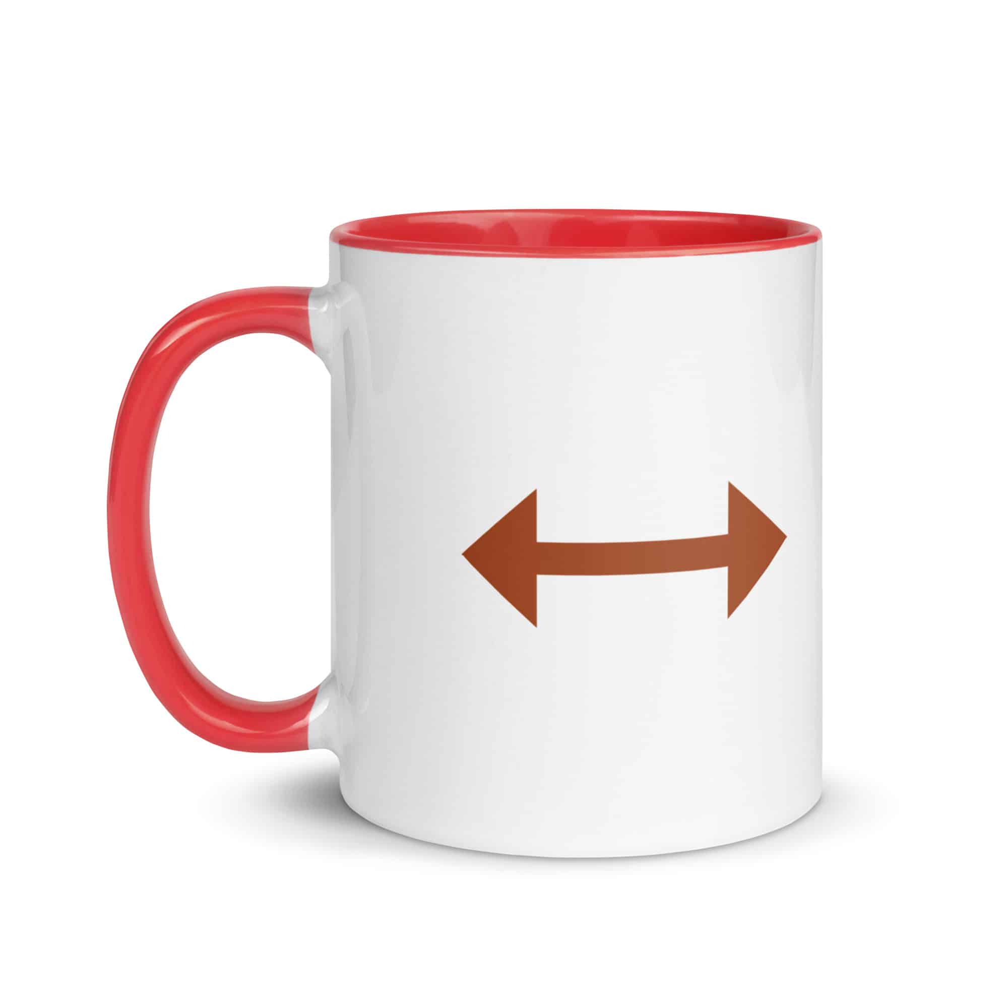 Terracotta Bidirectional Trail Arrow Color Inside Mug