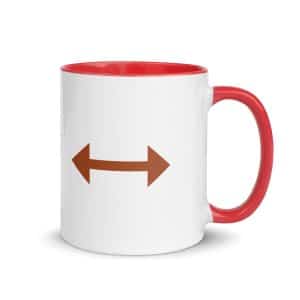 12 Bidirectional Trail Arrow Terracotta Color Inside Coffee Mug - 11 oz - Main