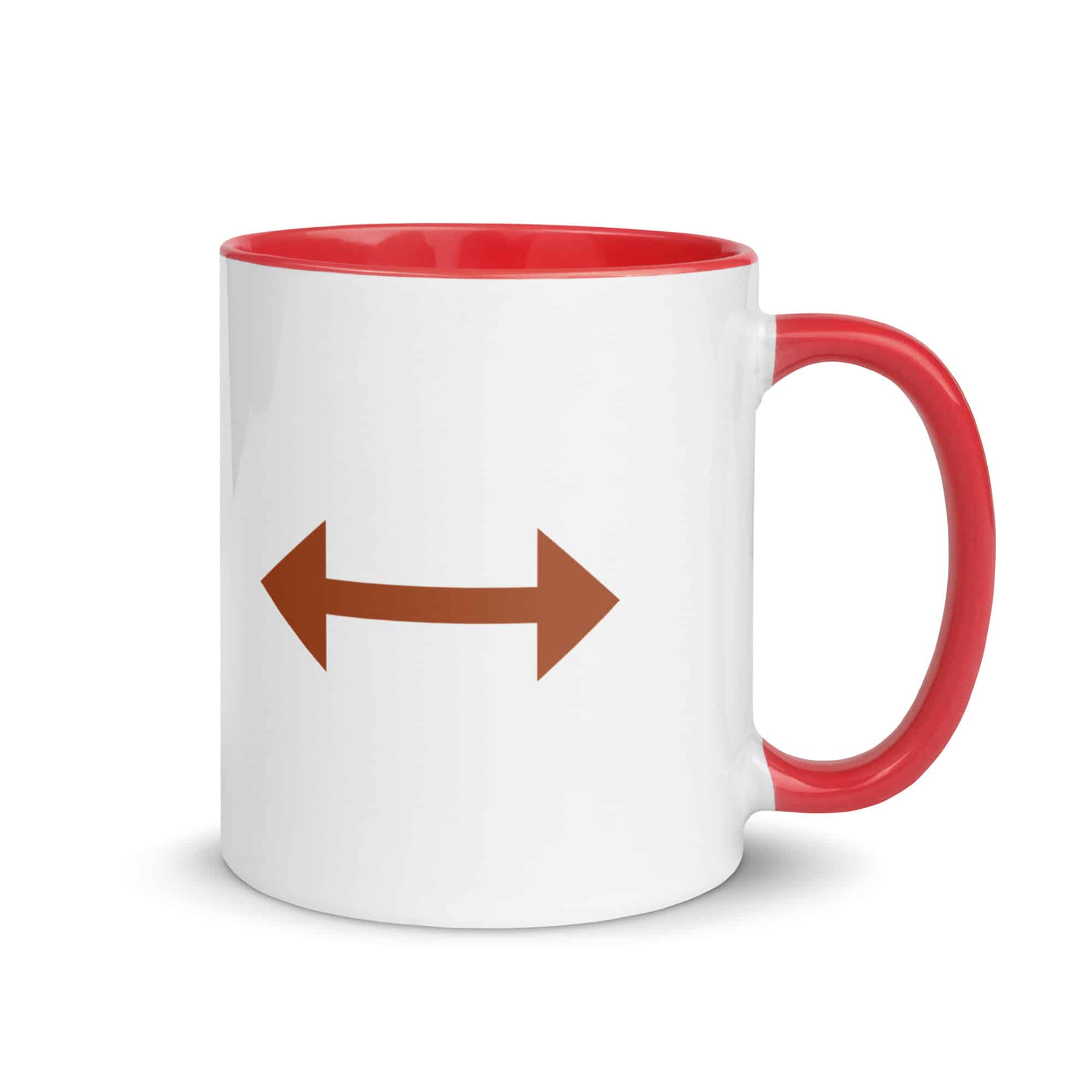 Terracotta Bidirectional Trail Arrow Color Inside Mug
