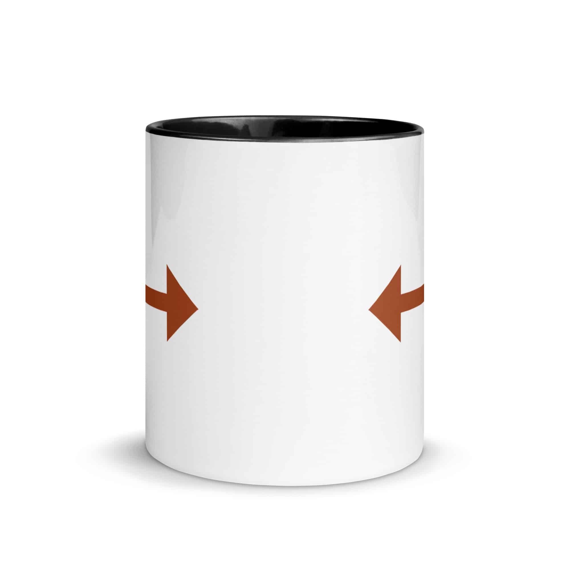 Terracotta Bidirectional Trail Arrow Color Inside Mug
