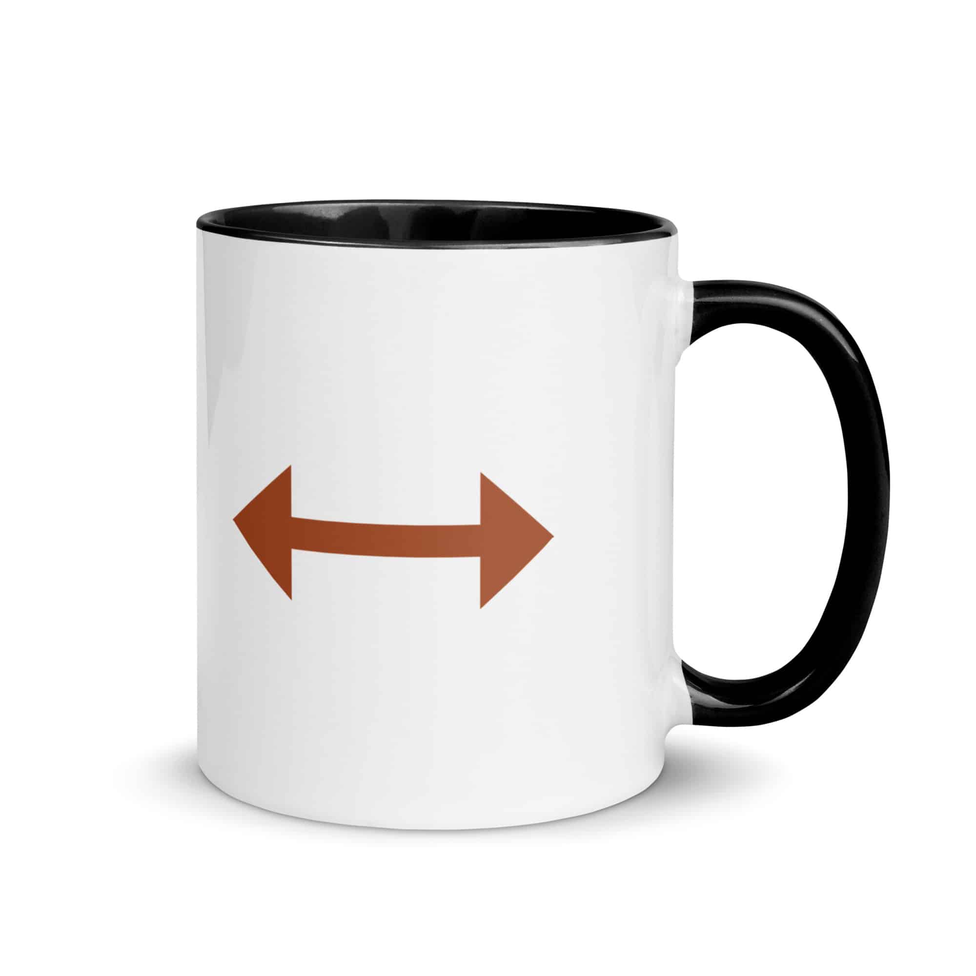 Terracotta Bidirectional Trail Arrow Color Inside Mug