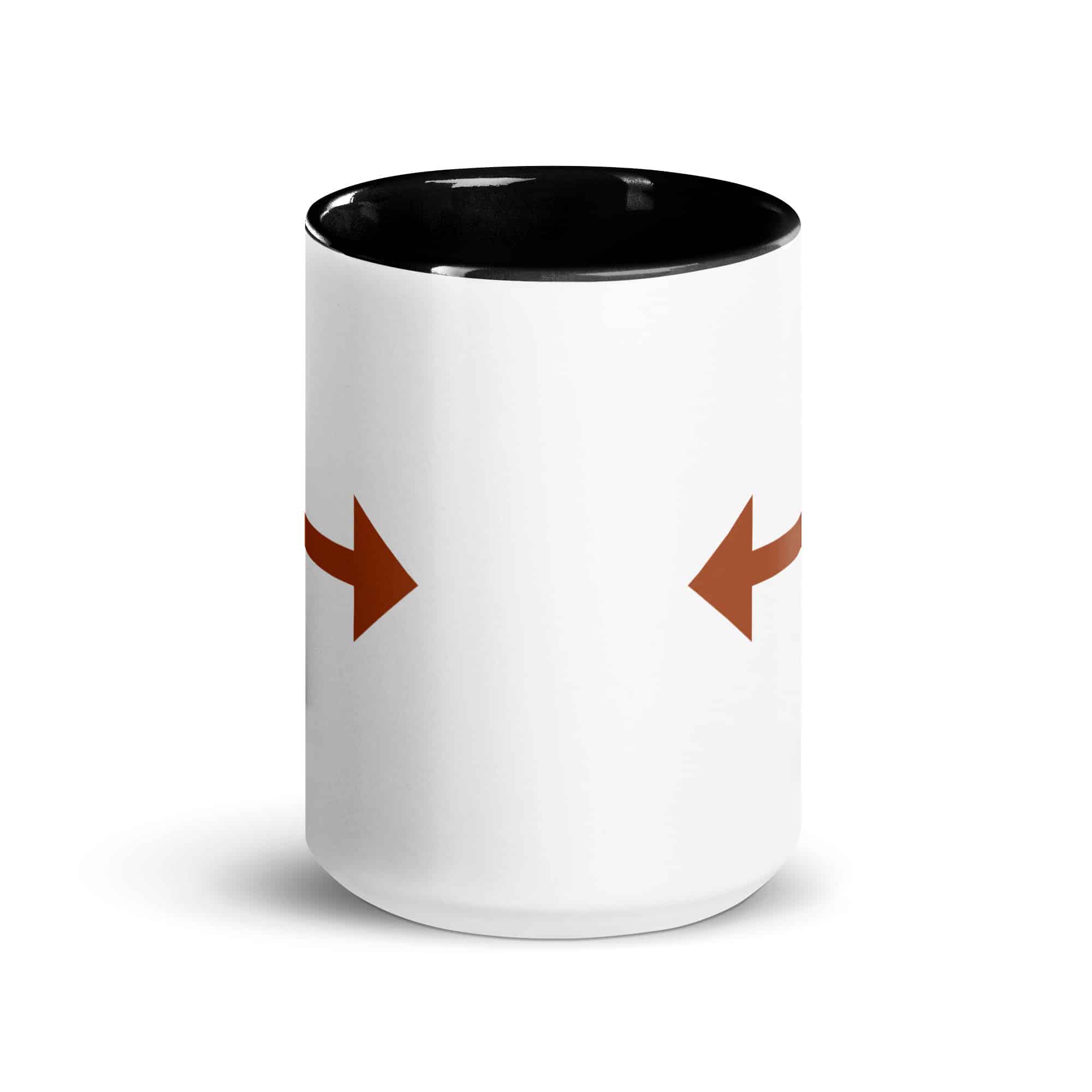 Terracotta Bidirectional Trail Arrow Color Inside Mug