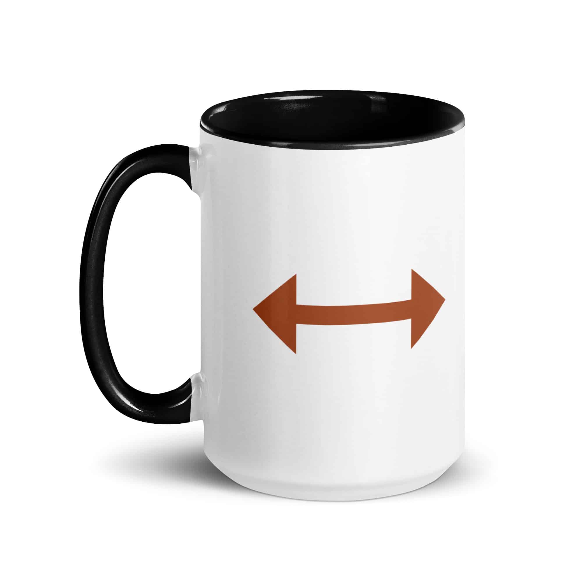 Terracotta Bidirectional Trail Arrow Color Inside Mug
