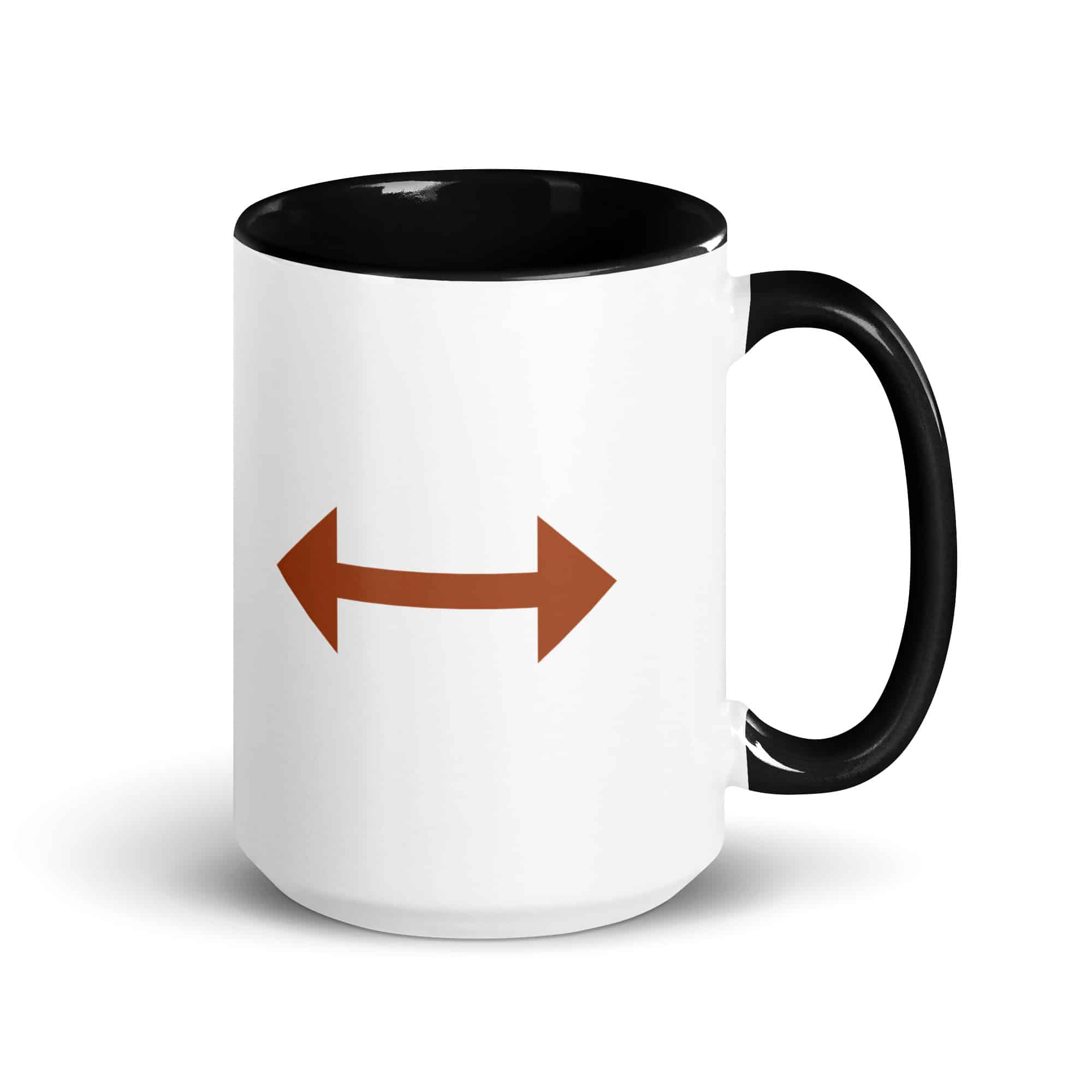Terracotta Bidirectional Trail Arrow Color Inside Mug