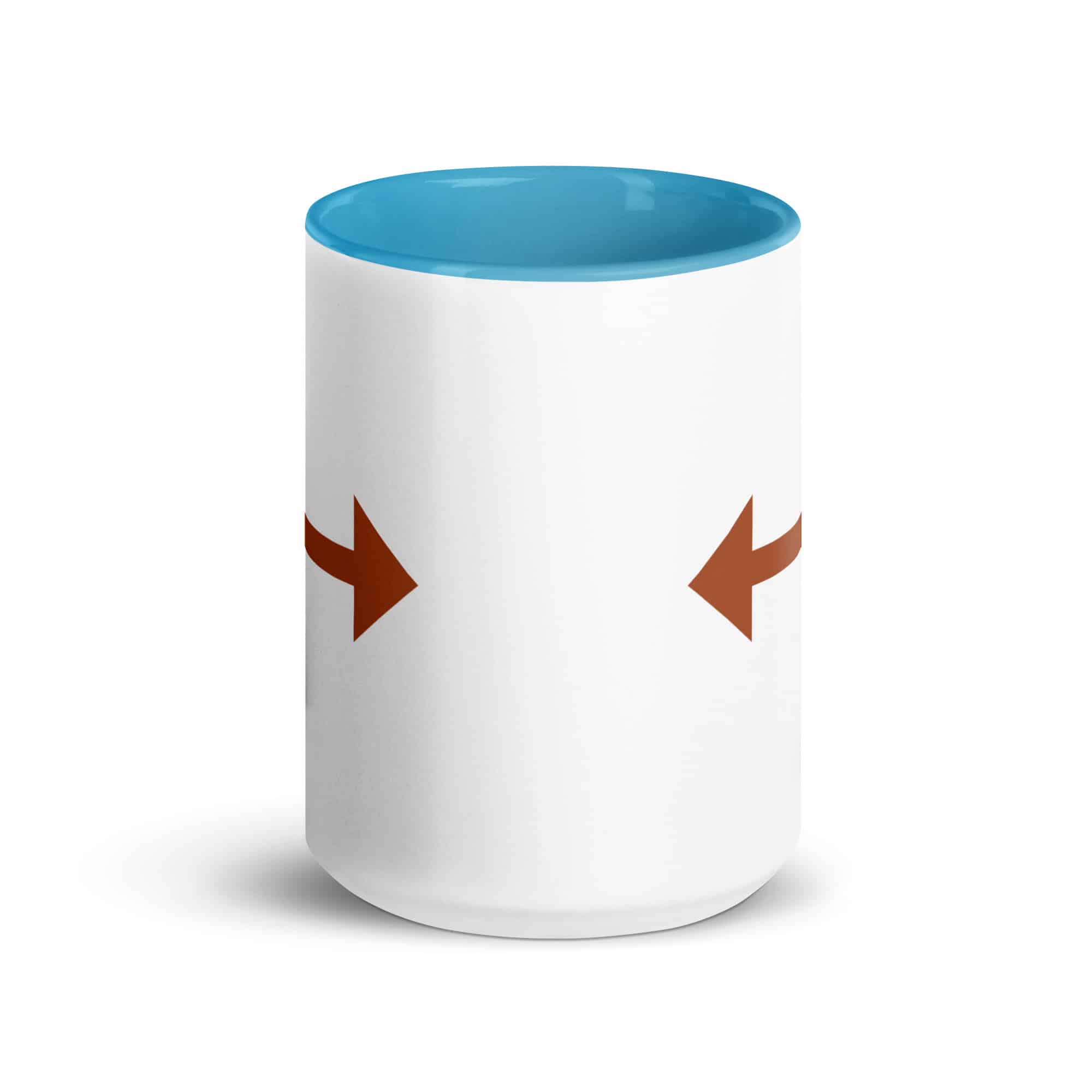 Terracotta Bidirectional Trail Arrow Color Inside Mug