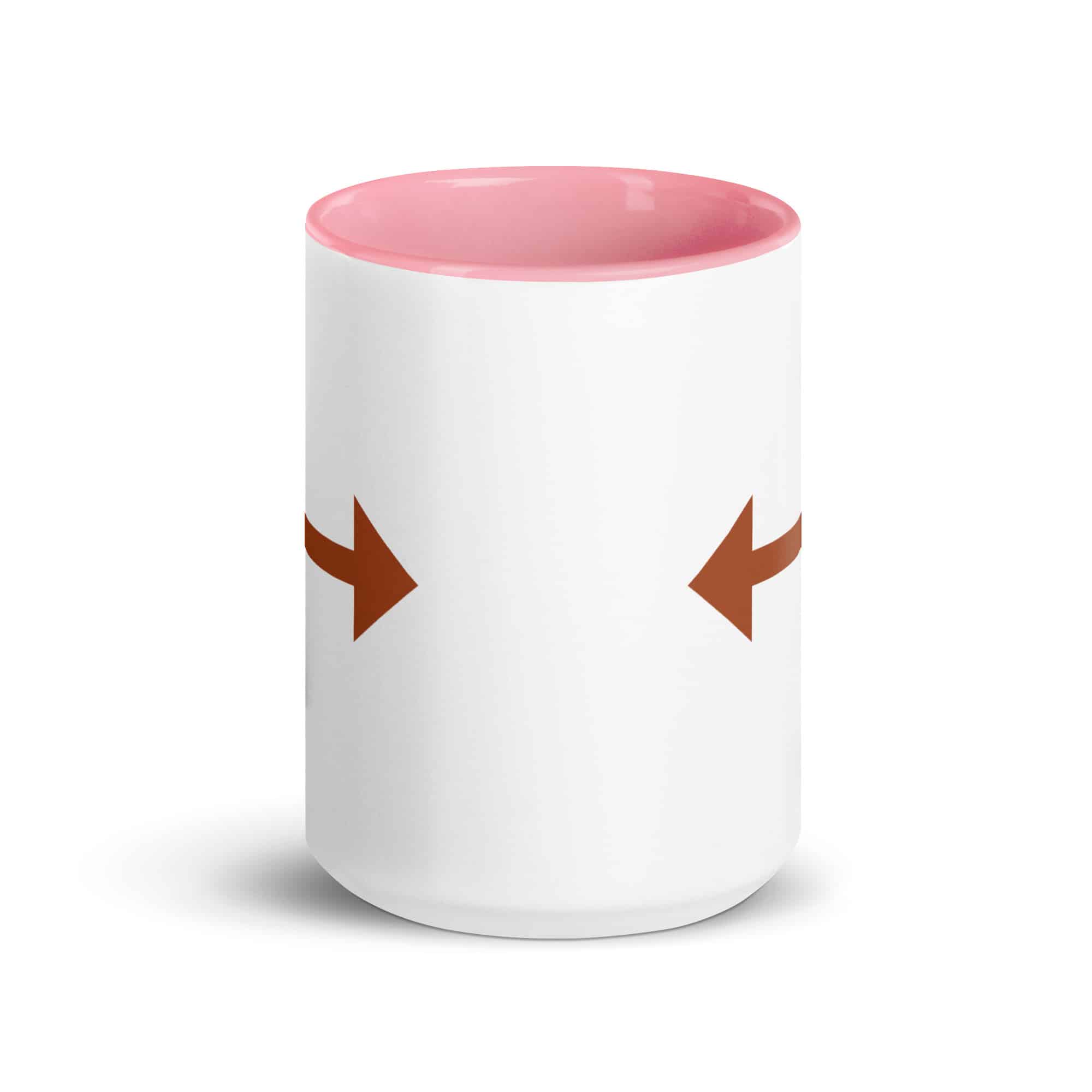 Terracotta Bidirectional Trail Arrow Color Inside Mug