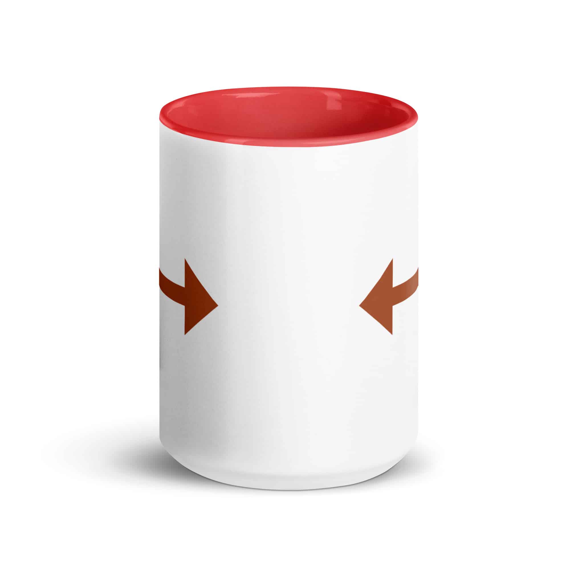 Terracotta Bidirectional Trail Arrow Color Inside Mug
