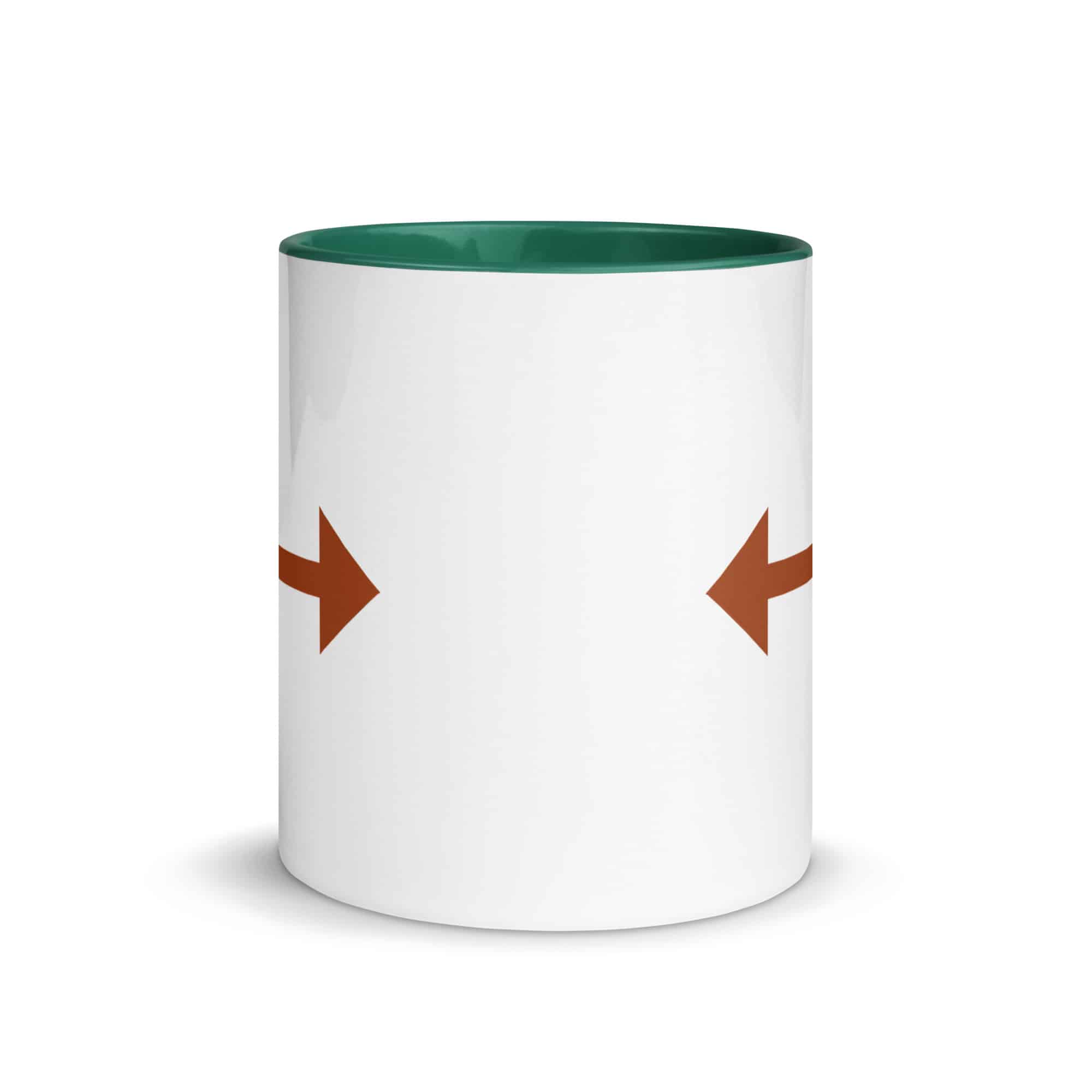 Terracotta Bidirectional Trail Arrow Color Inside Mug
