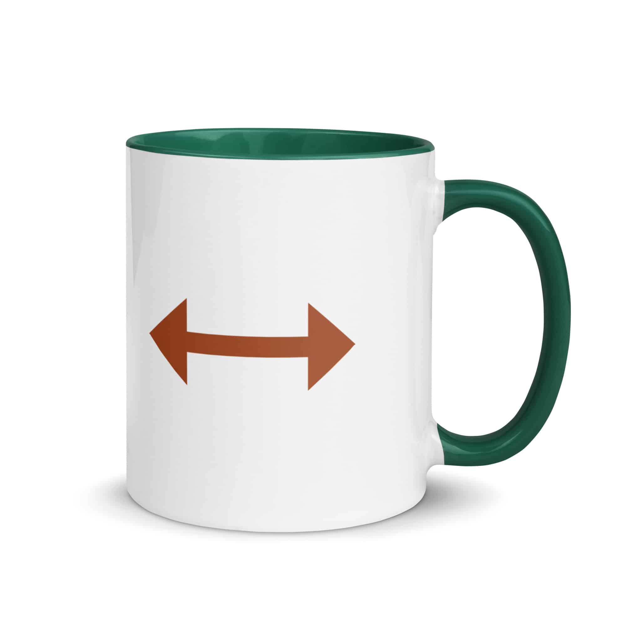 Terracotta Bidirectional Trail Arrow Color Inside Mug