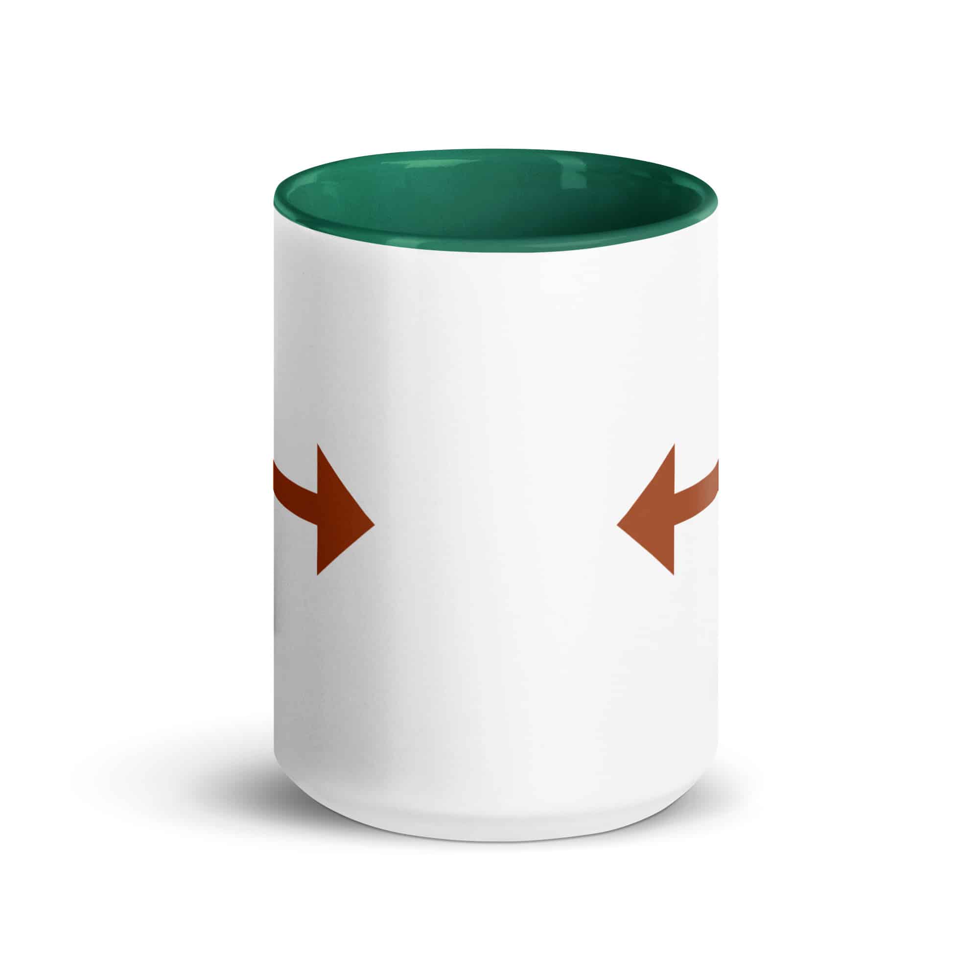 Terracotta Bidirectional Trail Arrow Color Inside Mug