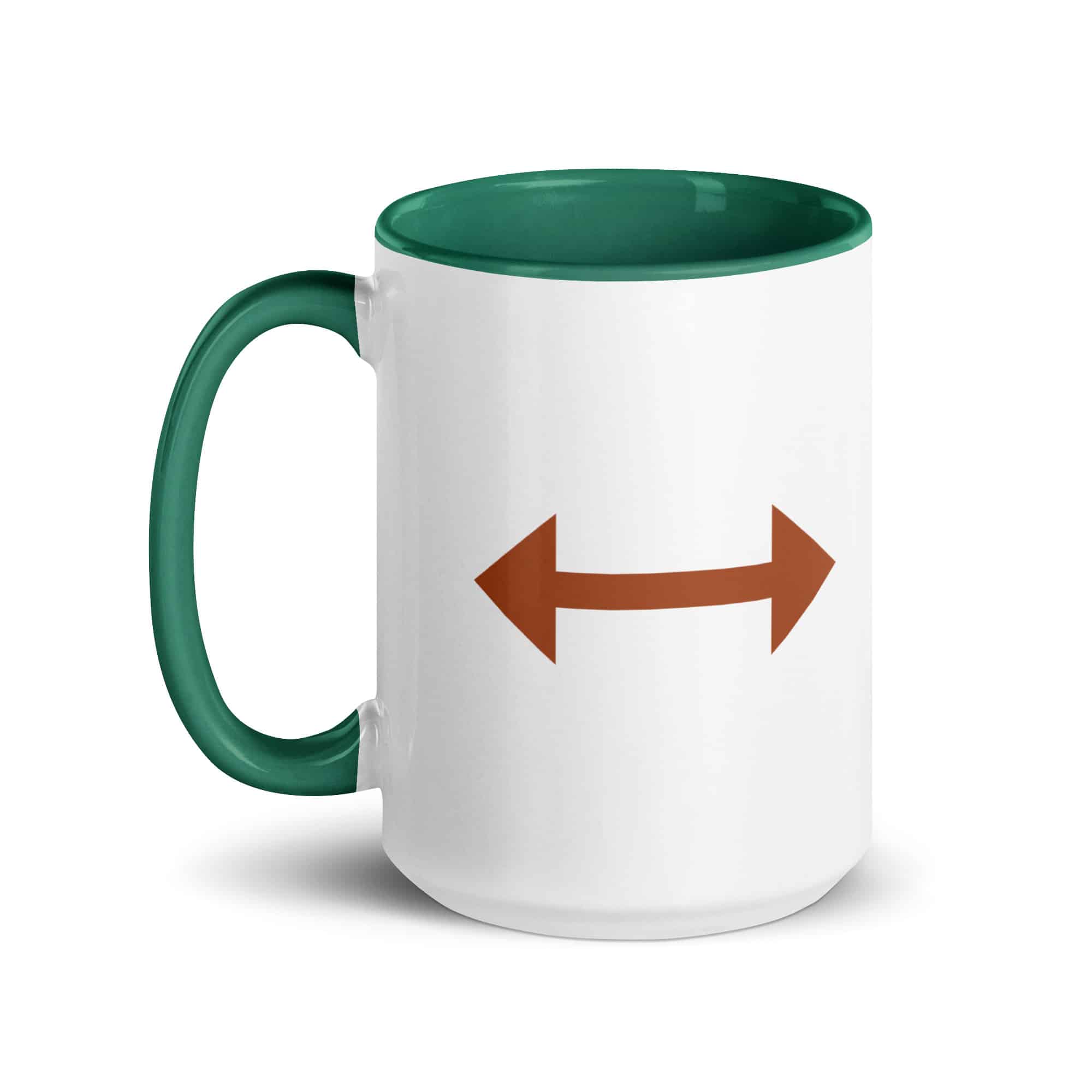 Terracotta Bidirectional Trail Arrow Color Inside Mug