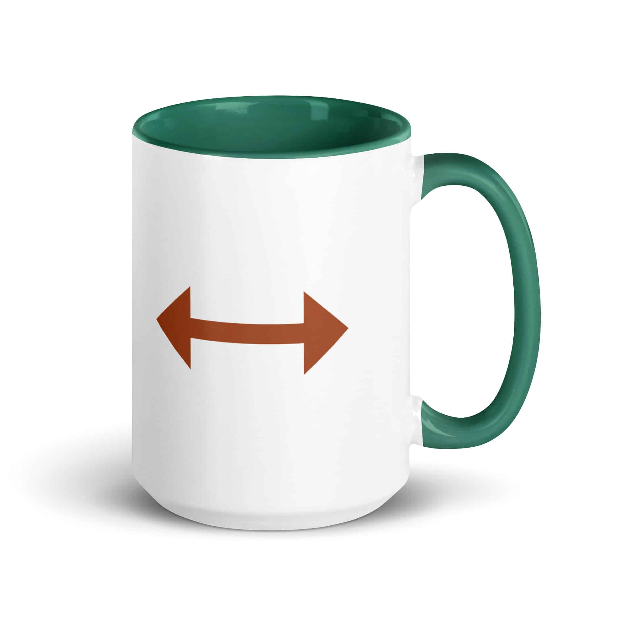 Terracotta Bidirectional Trail Arrow Color Inside Mug