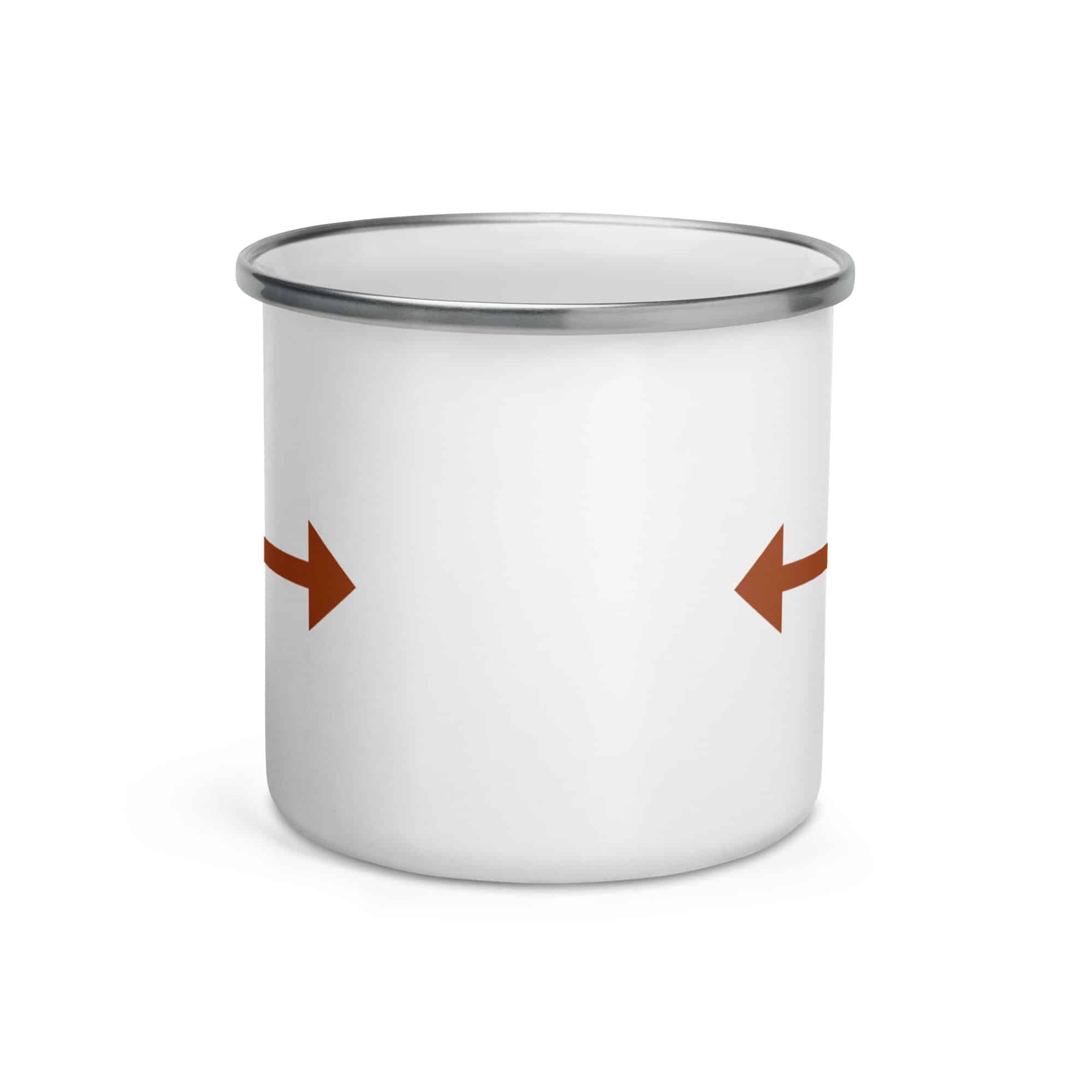 Terracotta Bidirectional Trail Arrow Enamel Camp Mug