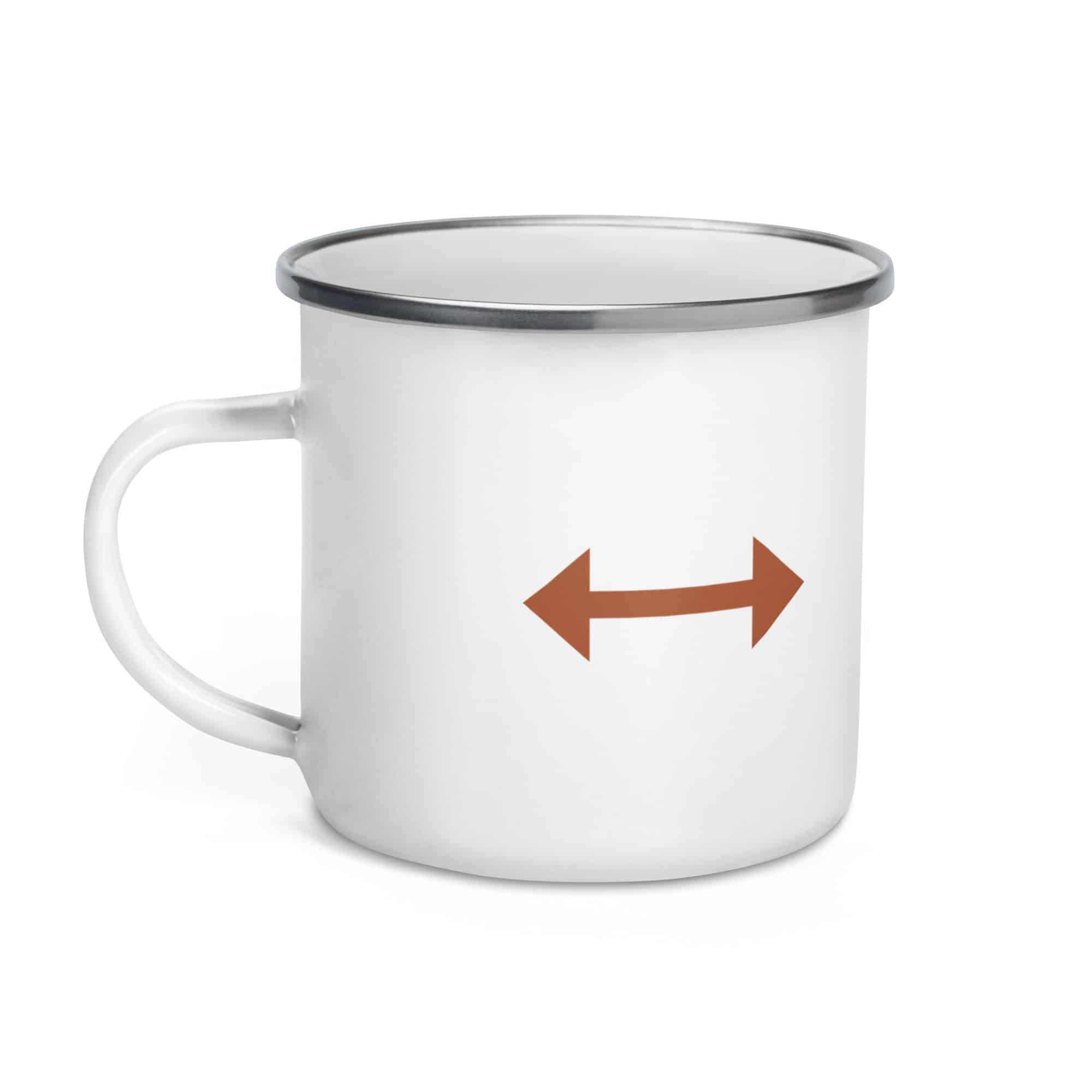 Terracotta Bidirectional Trail Arrow Enamel Camp Mug