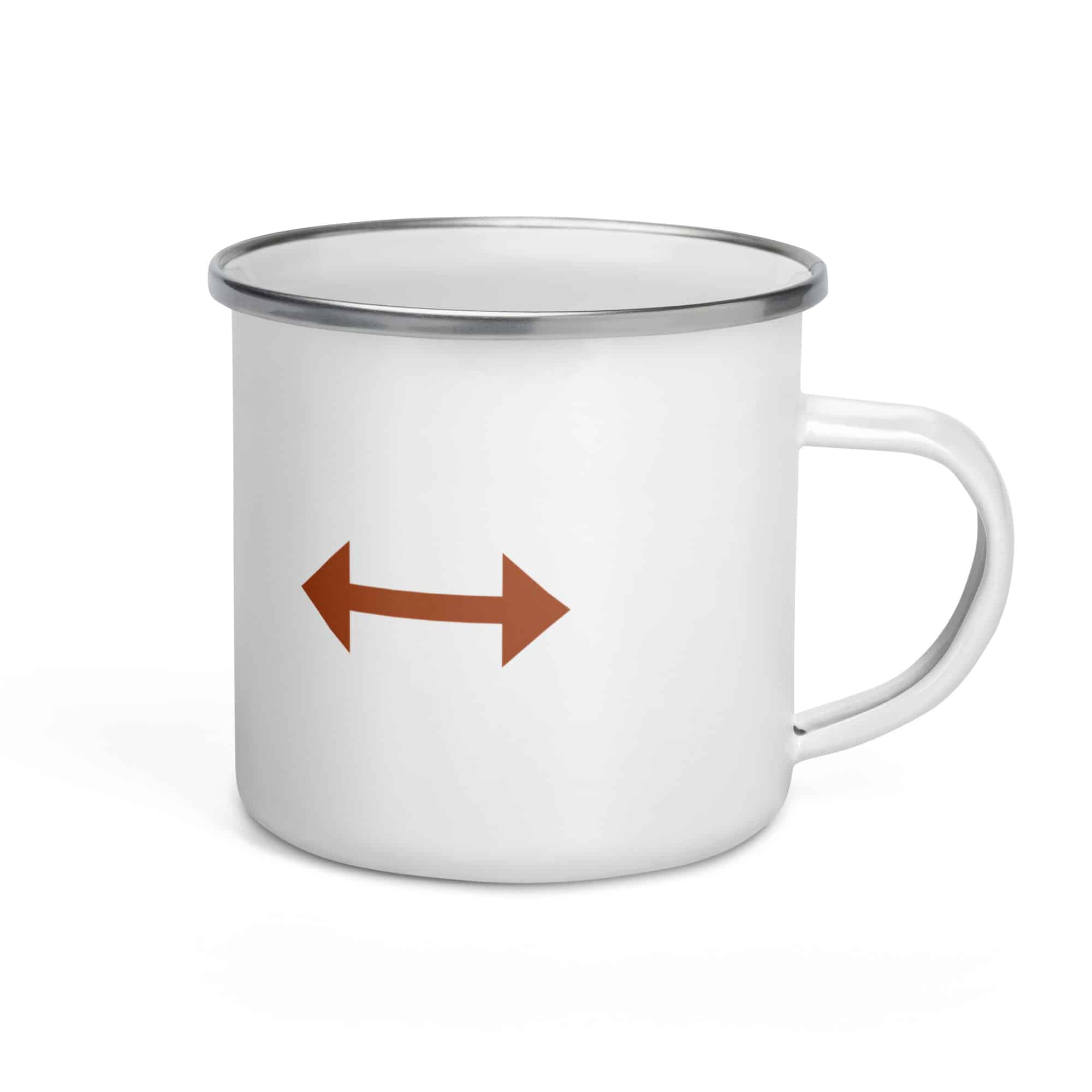 Terracotta Bidirectional Trail Arrow Enamel Camp Mug