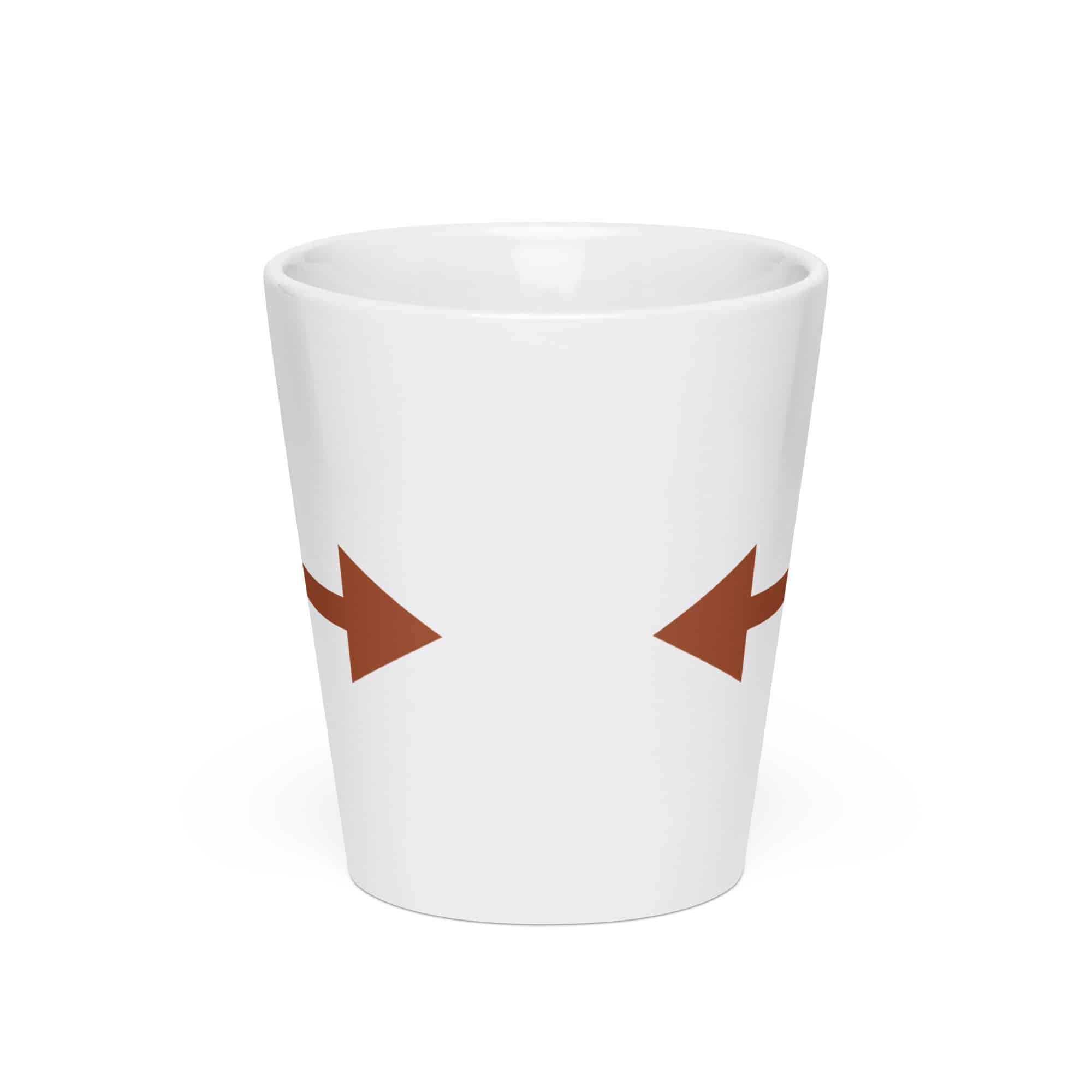 Terracotta Bidirectional Trail Arrow Latte Mug