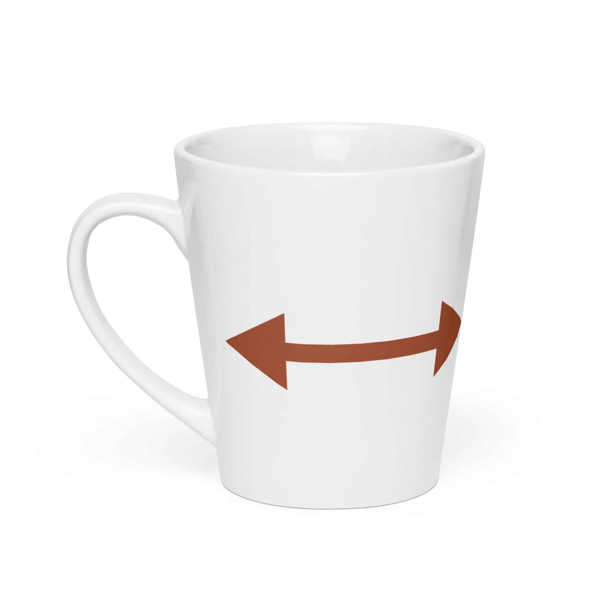 Terracotta Bidirectional Trail Arrow Latte Mug