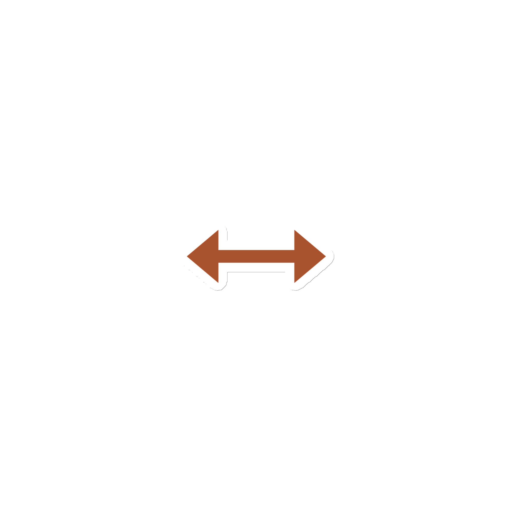 Terracotta Bidirectional Trail Arrow Die-Cut Magnet