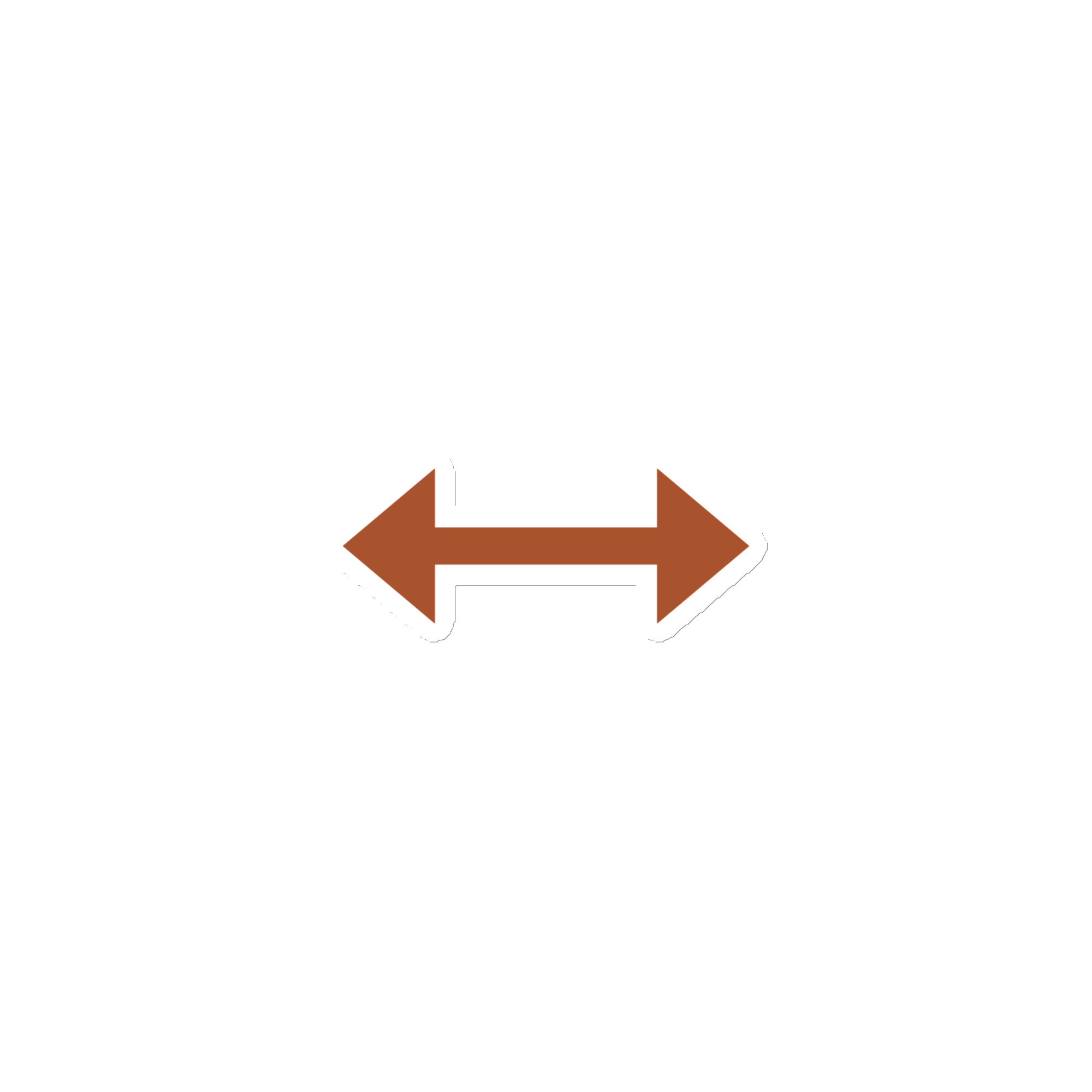 Terracotta Bidirectional Trail Arrow Die-Cut Magnet