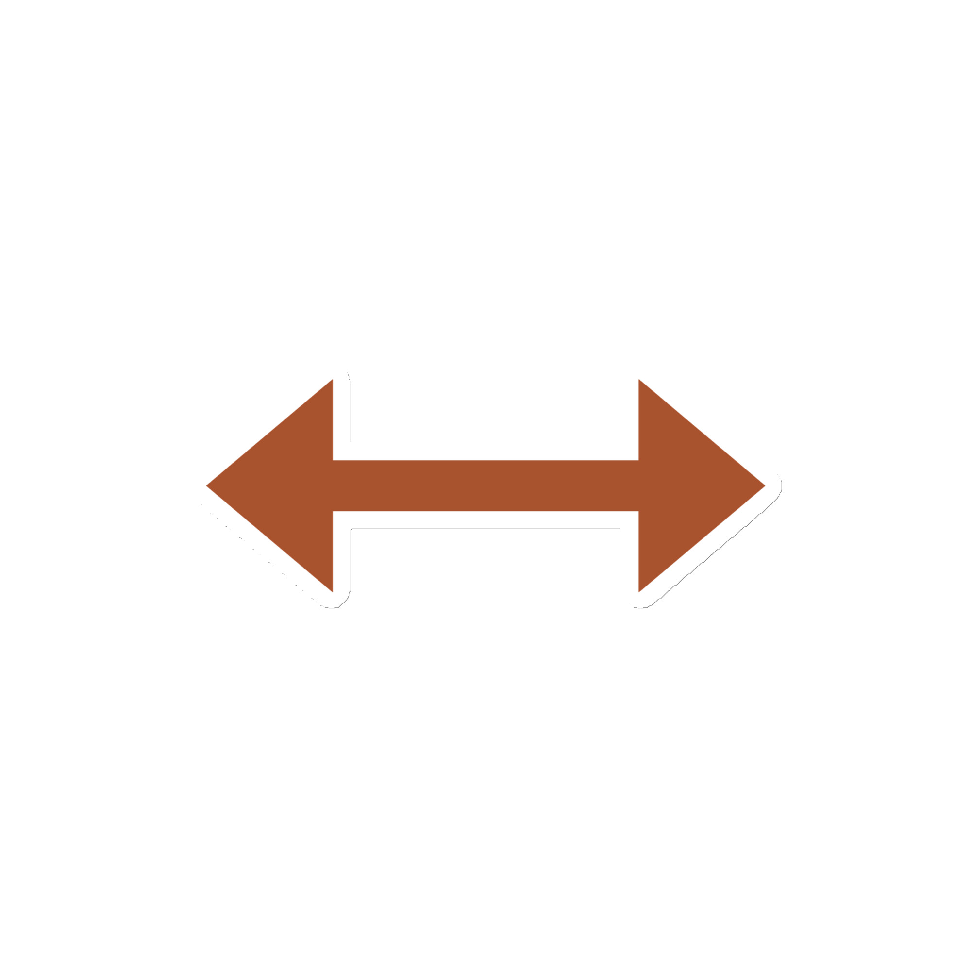 Terracotta Bidirectional Trail Arrow Die-Cut Magnet
