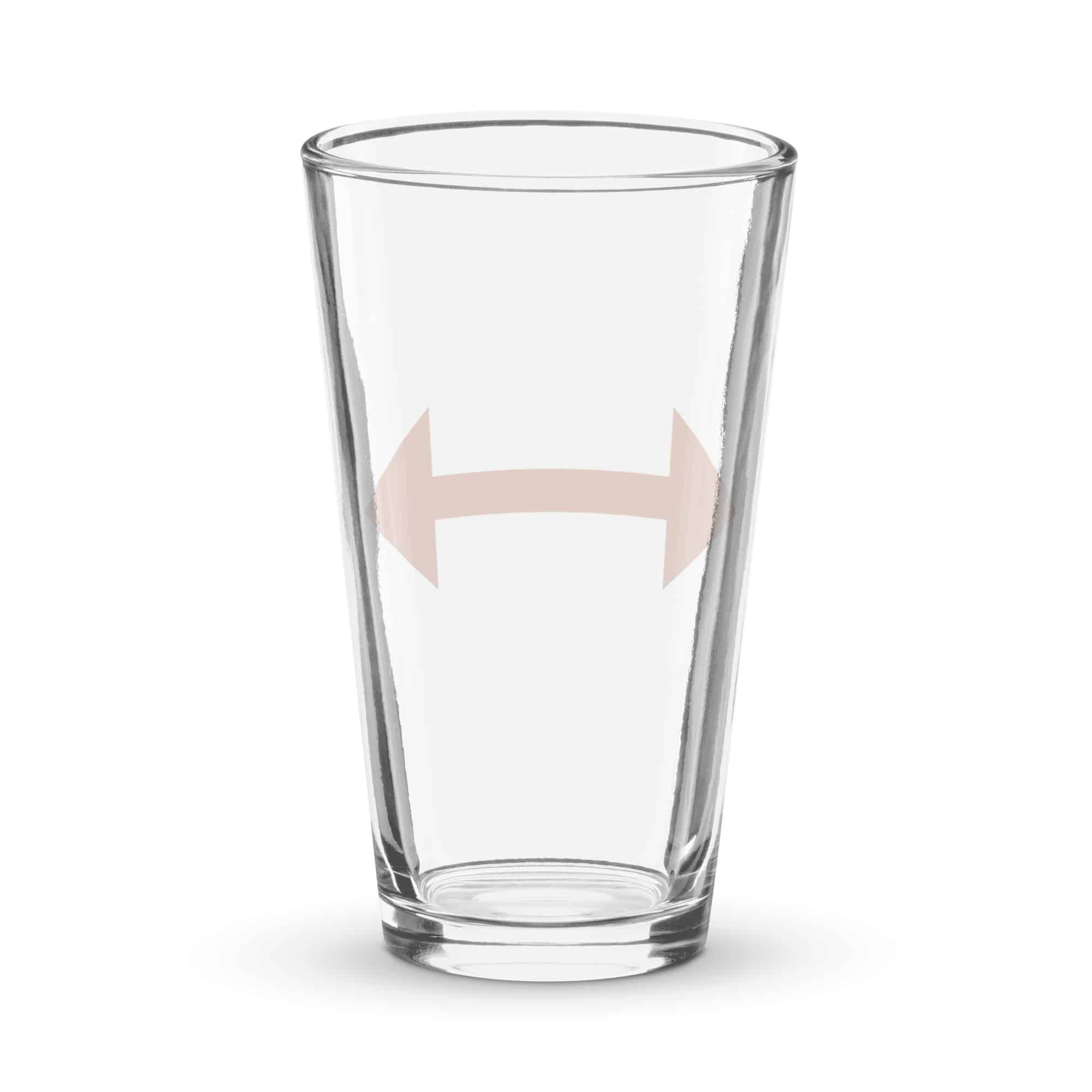 Terracotta Bidirectional Trail Arrow Pint Glass