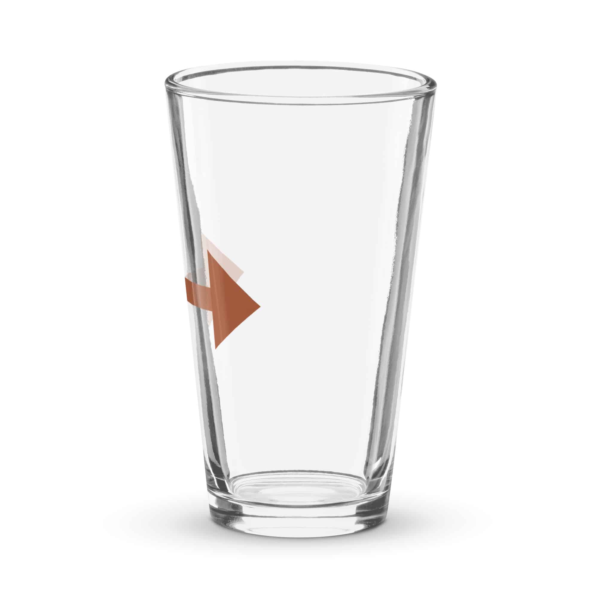 Terracotta Bidirectional Trail Arrow Pint Glass