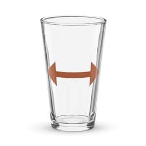 12 Bidirectional Trail Arrow Terracotta Pint Glass - 16 oz - Main