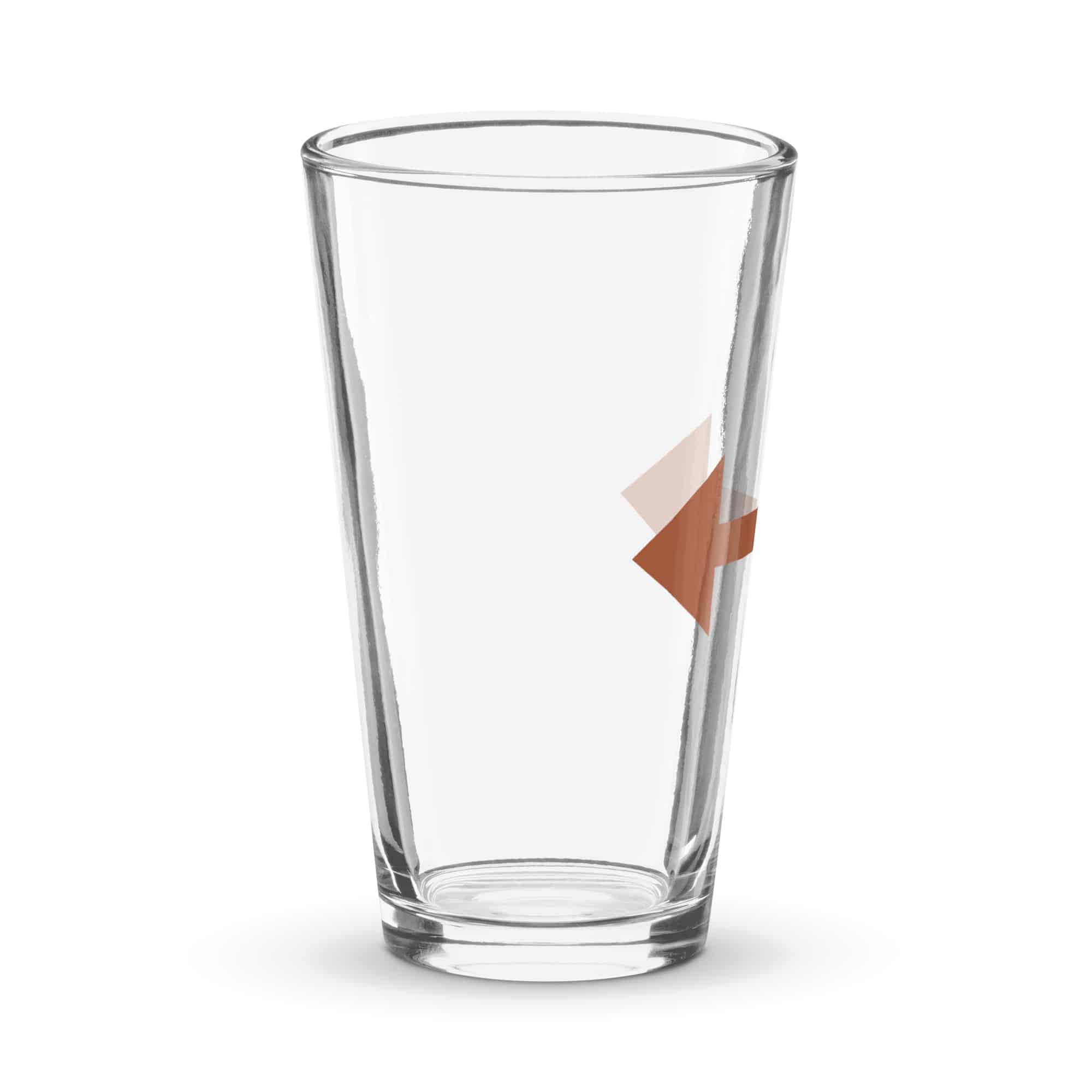 Terracotta Bidirectional Trail Arrow Pint Glass