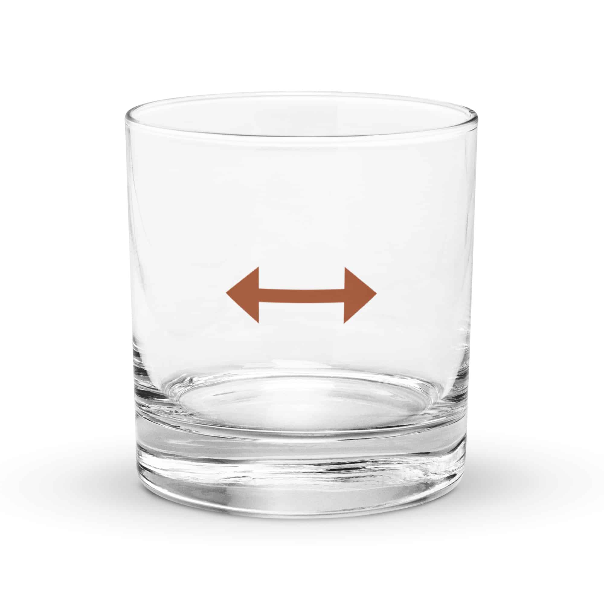 Terracotta Bidirectional Trail Arrow Rocks Glass