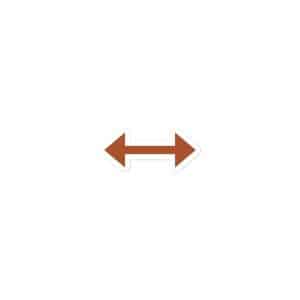 12 Bidirectional Trail Arrow Terracotta Vinyl Sticker - 3x3 - Main