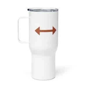 12 Bidirectional Trail Arrow Terracotta Travel Mug - 25 oz - Main