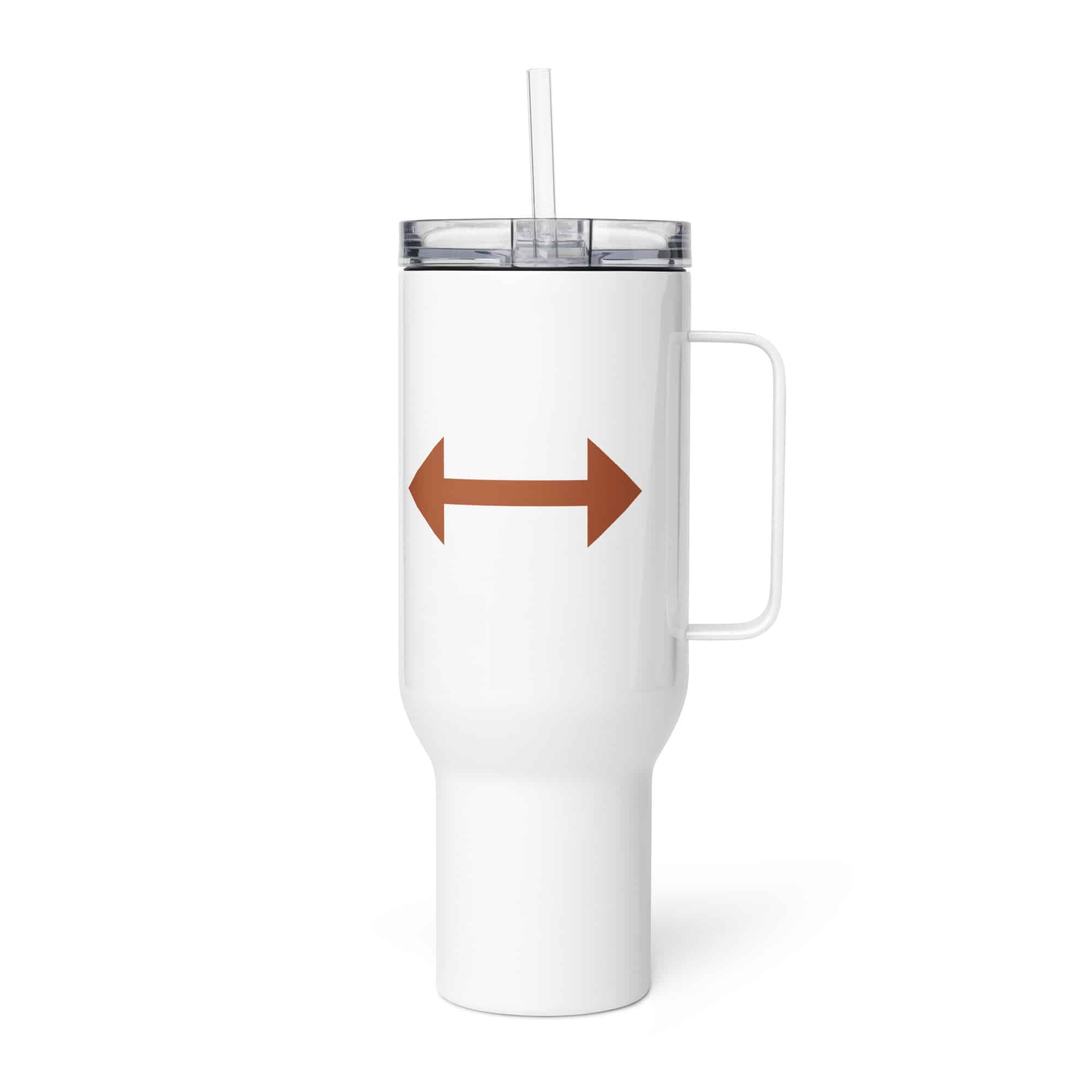 Terracotta Bidirectional Trail Arrow Travel Mug