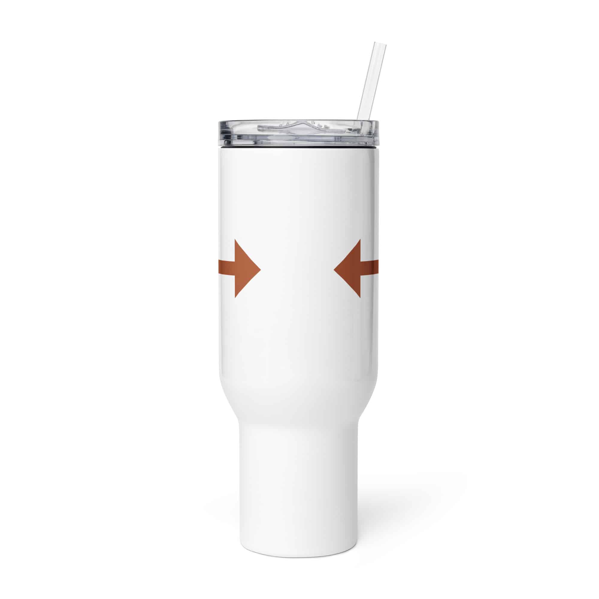 Terracotta Bidirectional Trail Arrow Travel Mug