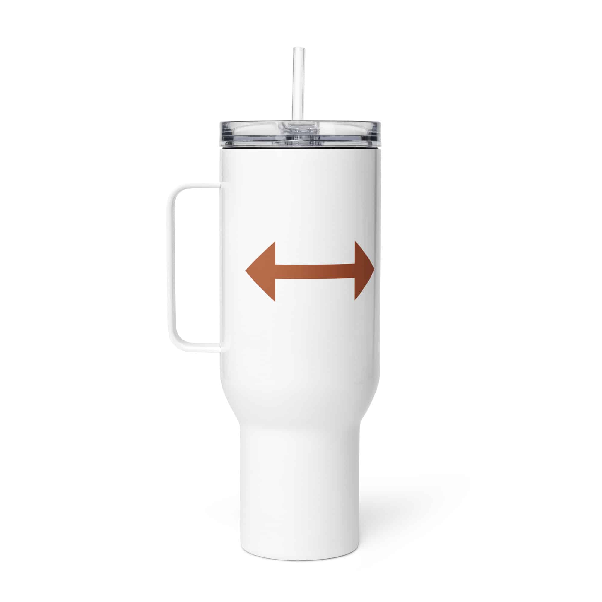 Terracotta Bidirectional Trail Arrow Travel Mug